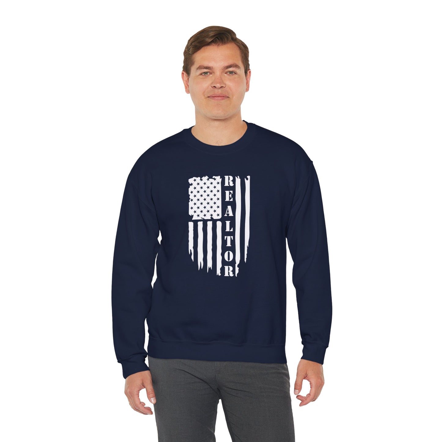 American Flag & Realtor  - Crewneck Sweatshirt Unisex S-5XL