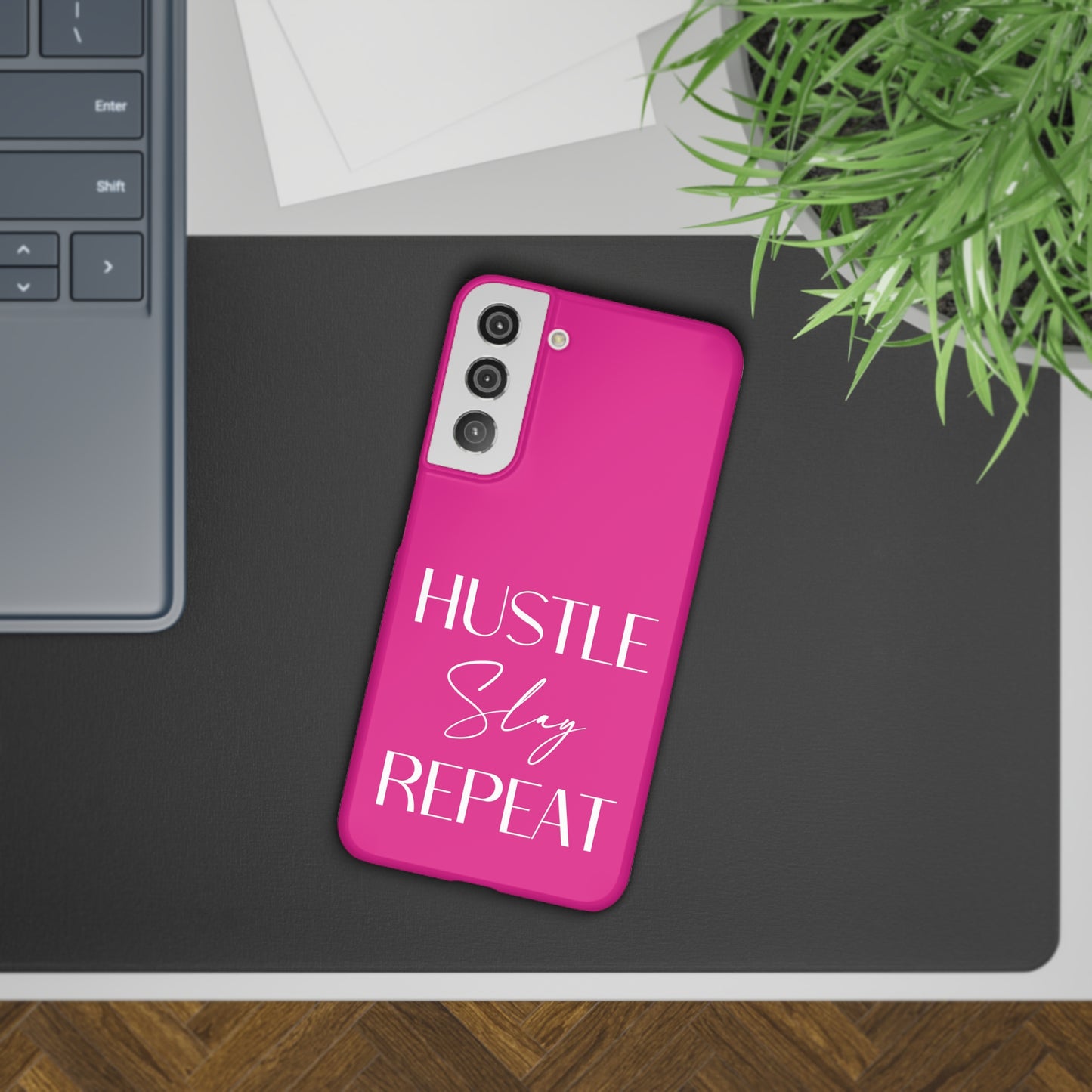 Hustle Slay Repeat - Hot Pink Samsung Slim Cases