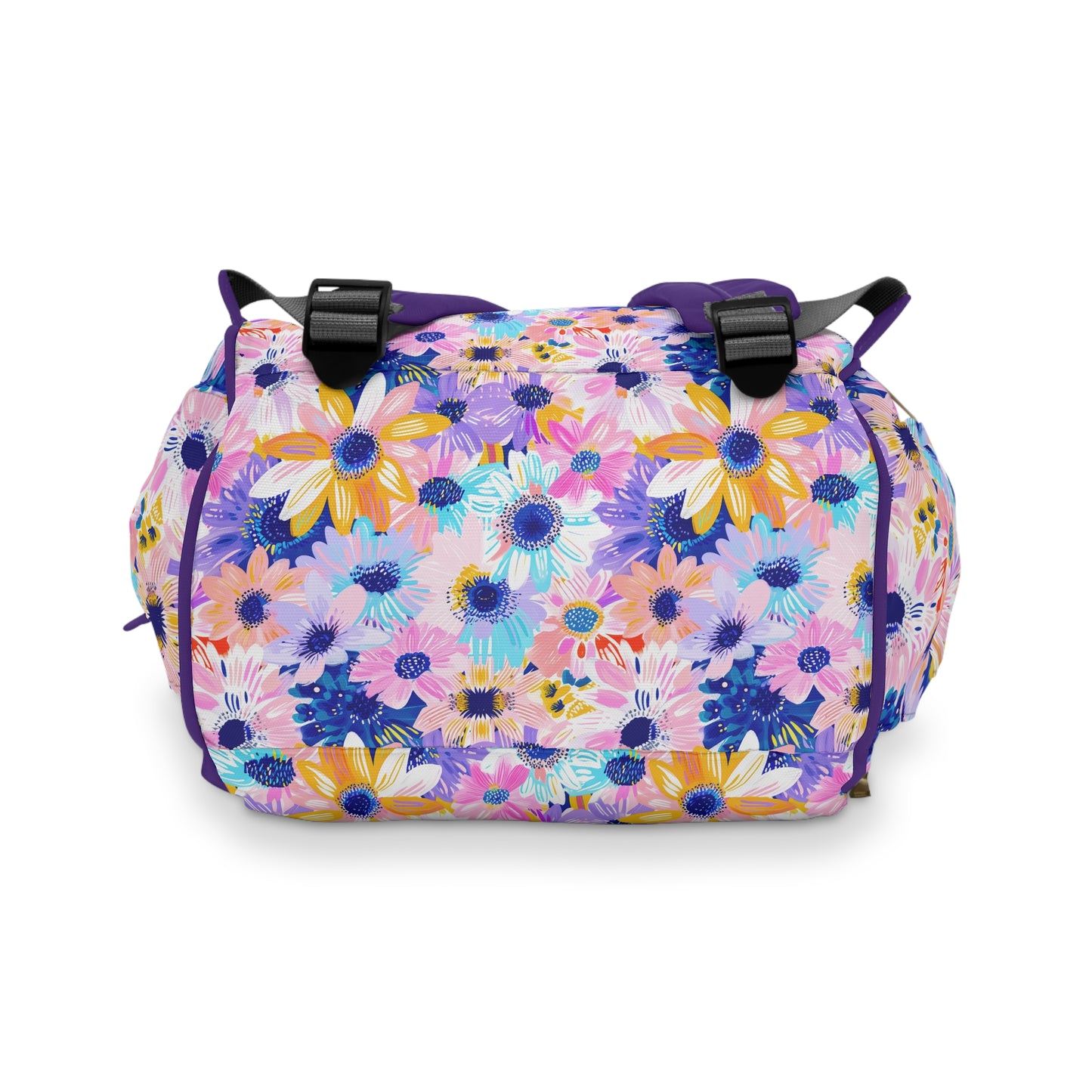 Watercolor Wonderland: Large Colorful Daisies Blooming with Radiance Multifunctional Diaper Backpack