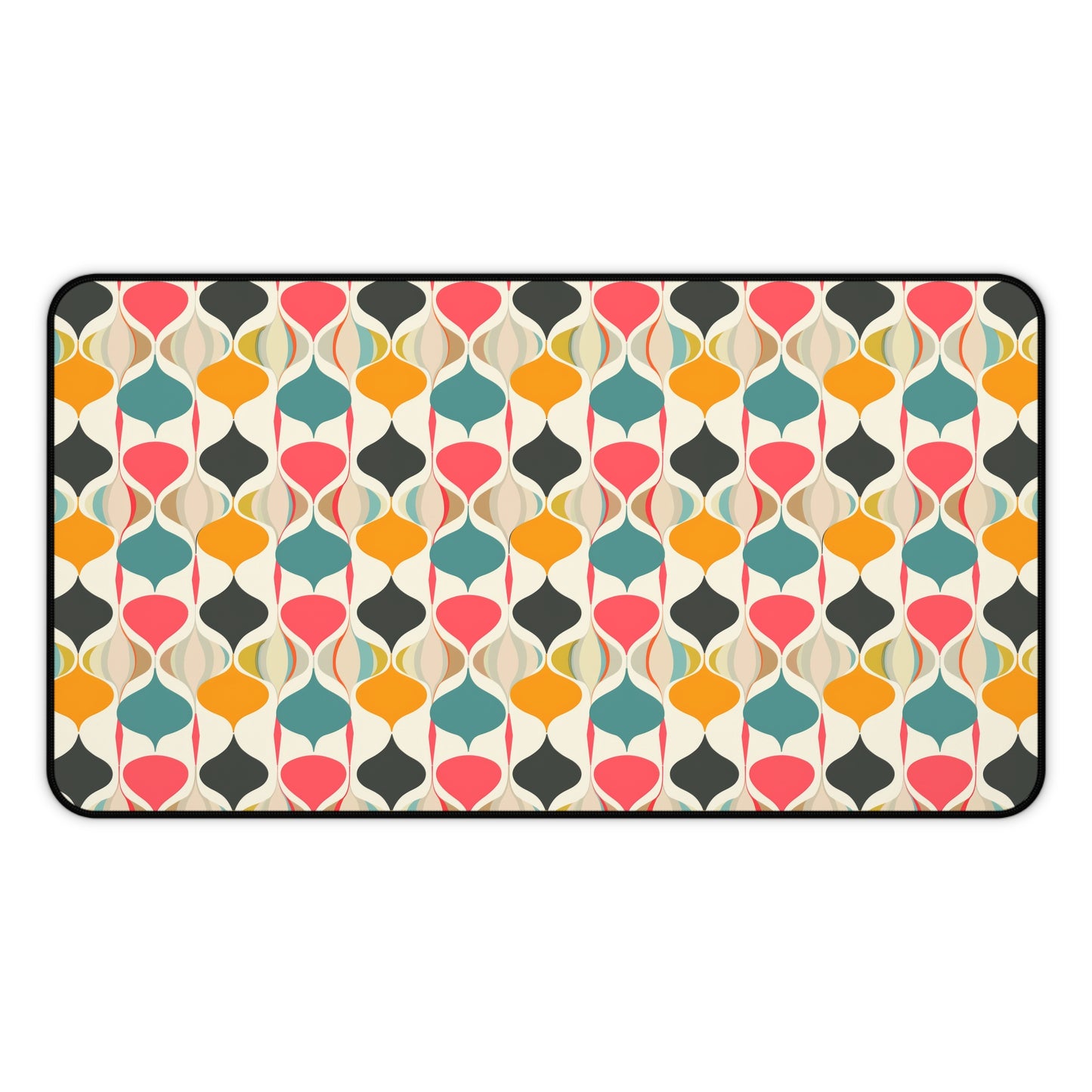 Retro Spring Vibes Mid-Century Modern Pattern in Vibrant Colors Gaming Mouse Pad  Desk Mat  - 3 Sizes