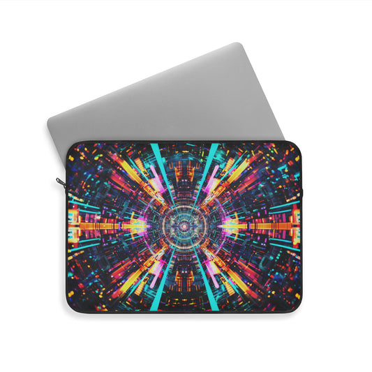 Vortex Gateway in Neon Tunnel of Light and Energy Laptop or Ipad Protective Sleeve 3 Sizes Available