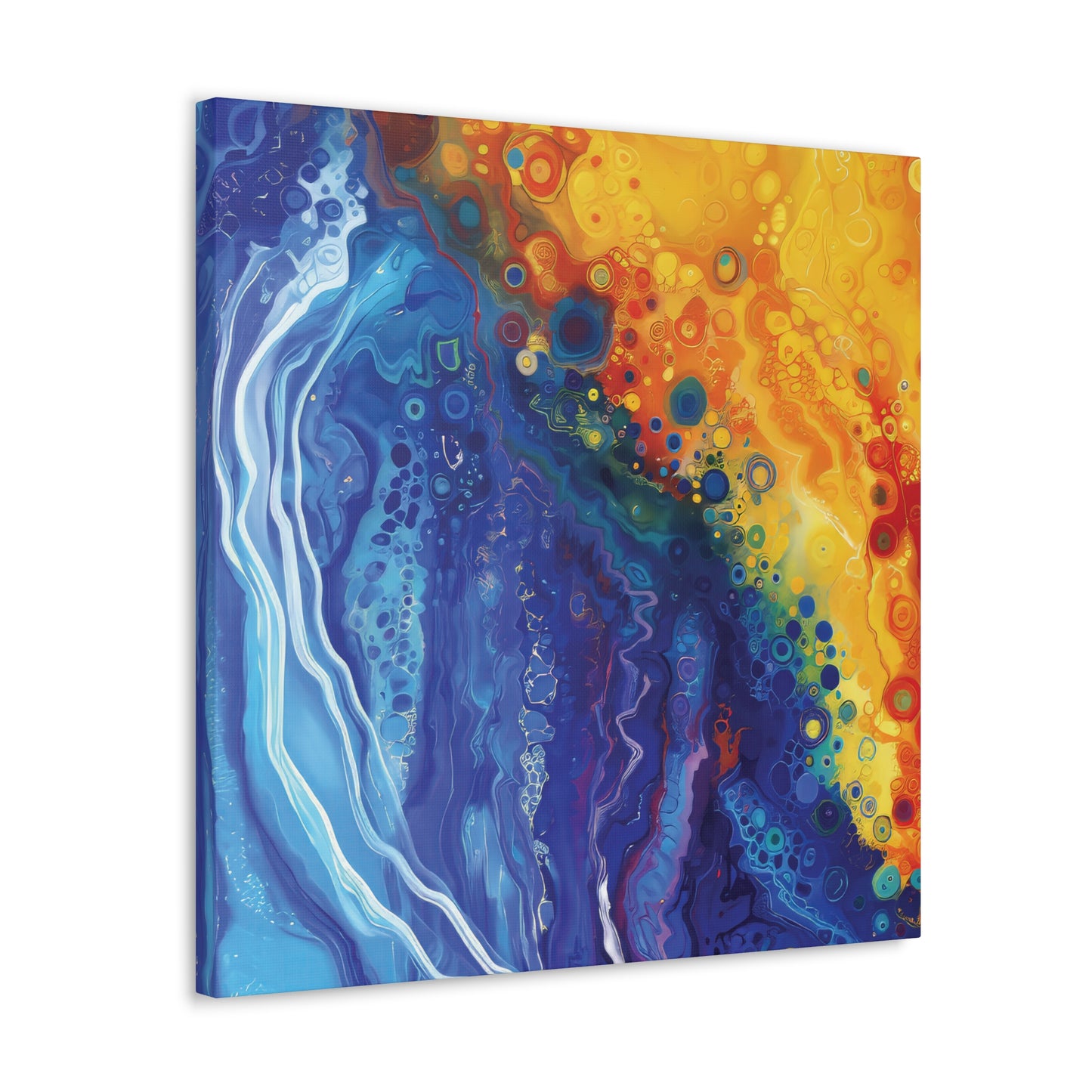 Sun and Space Alcohol Ink Print on Canvas Gallery Wraps  - 5 Sizes