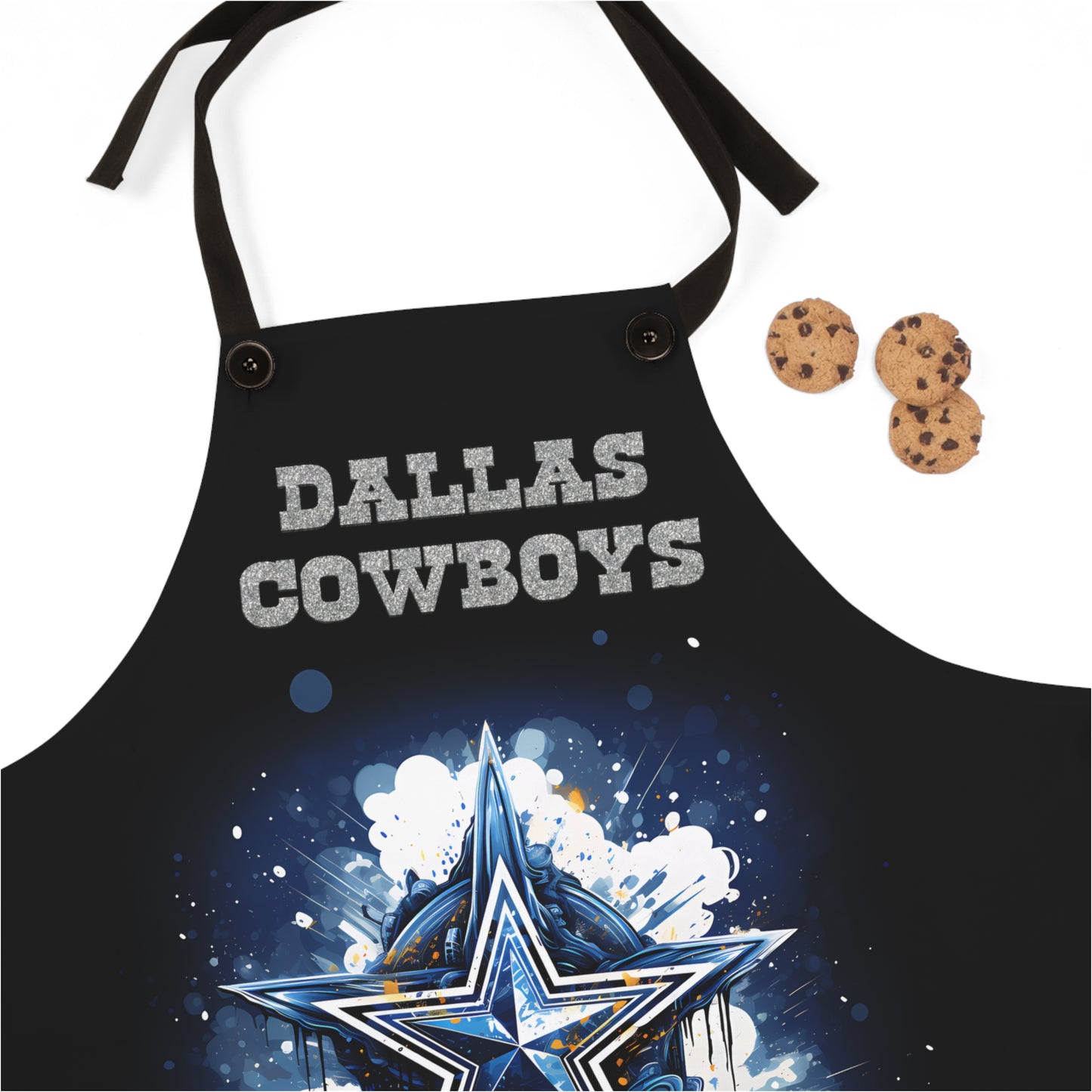 Dallas Cowboys Themed Design with Large Star - Kitchen Chef Apron