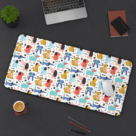 Kids Colorful Cartoon Dogs - Desk Mat Extended Gaming Mouse Pad 3 Sizes