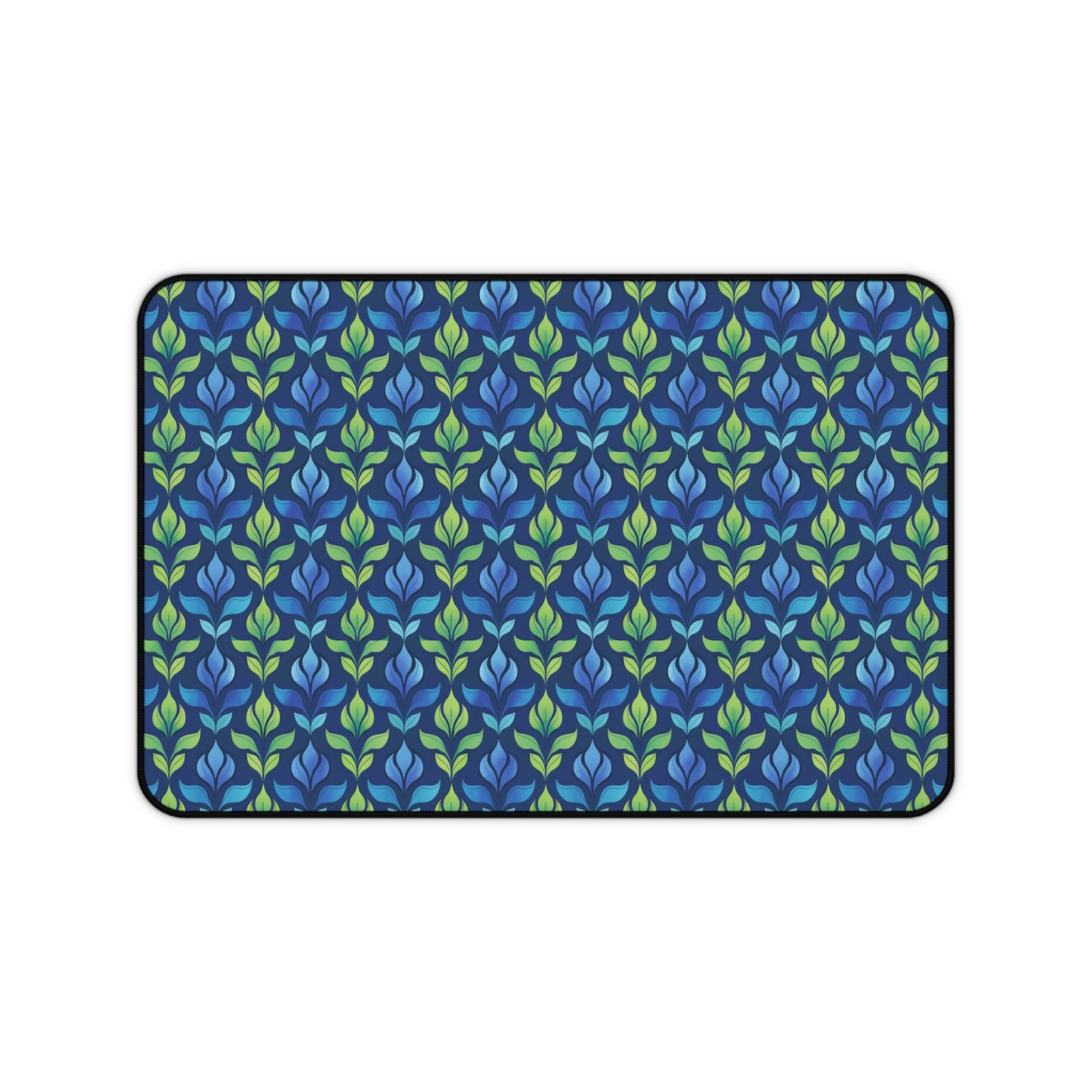 Vintage Blue and Green Botanical Extended Gaming Mouse Pad  Desk Mat  - 3 Sizes