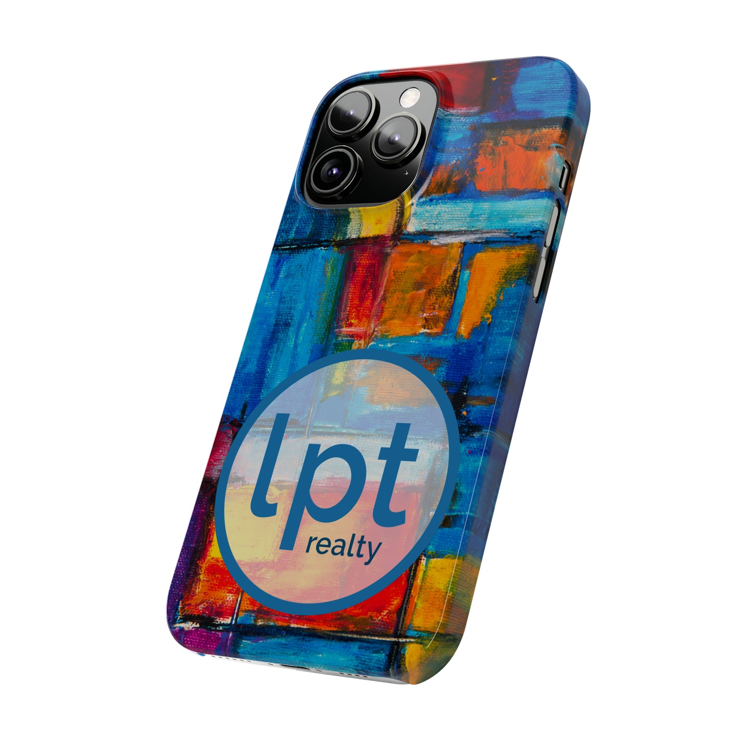 LPT Realty Logo -  Rainbow Abstract Painting Iphone 15-12 Slim Phone Case