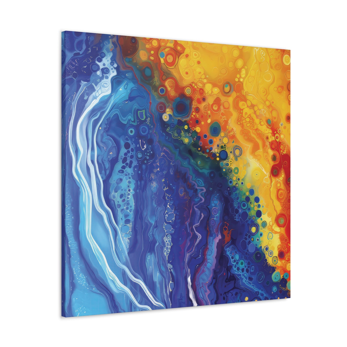 Sun and Space Alcohol Ink Print on Canvas Gallery Wraps  - 5 Sizes