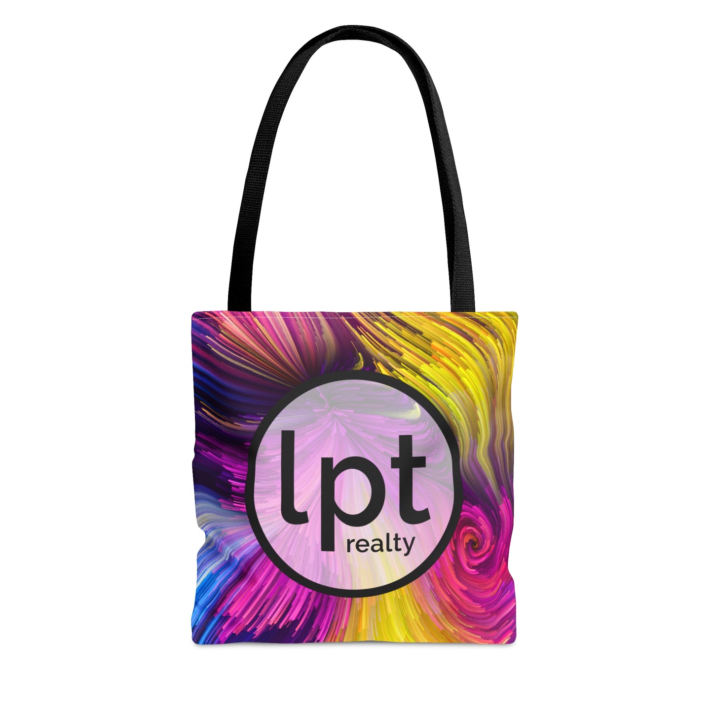 LPT Realty Logo with Rainbow Swirls - Canvas Tote 3 Sizes