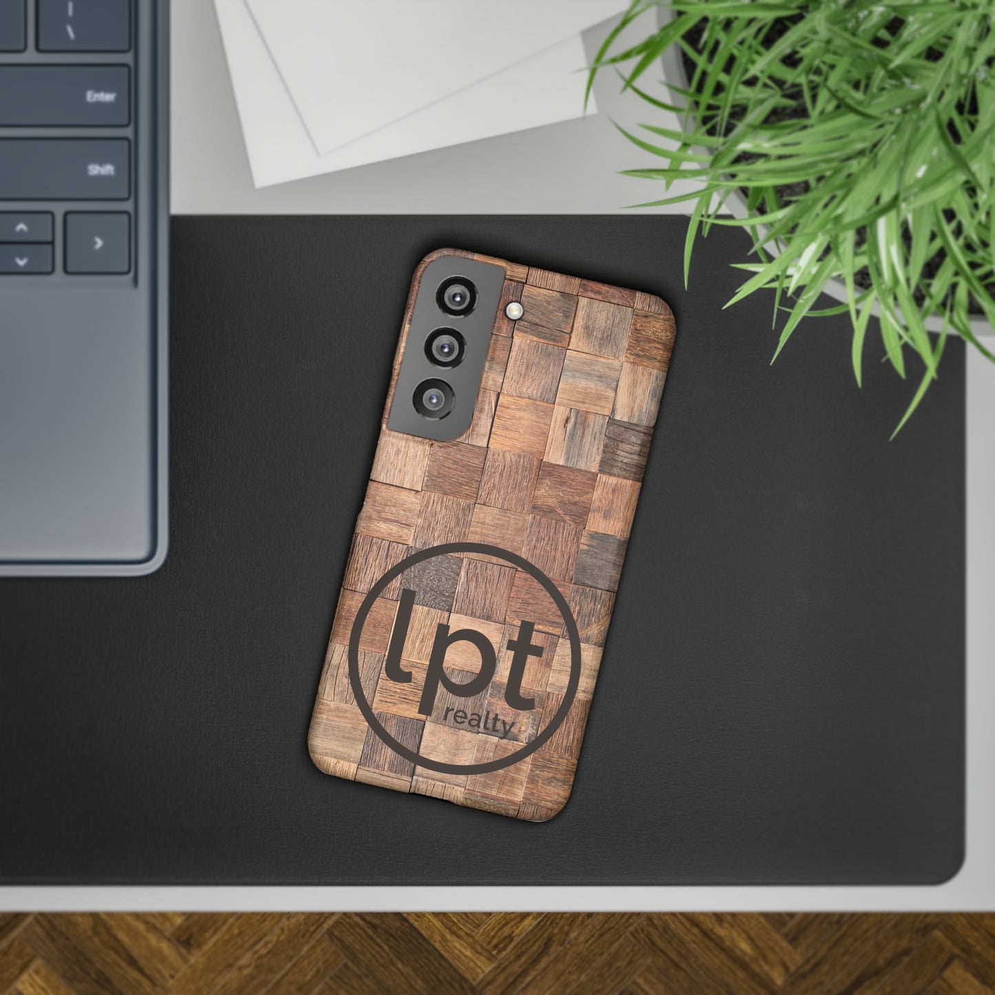 LPT Realty Logo -  Organic Elegance Natural Woven Wood Design Design Samsung Slim Cases