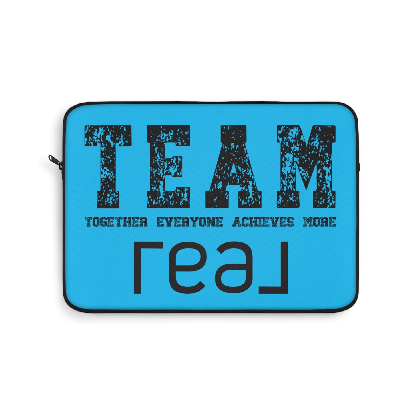 REAL TEAM Together Everyone Achieves More Blue & Black Laptop or Ipad Protective Sleeve 3 Sizes