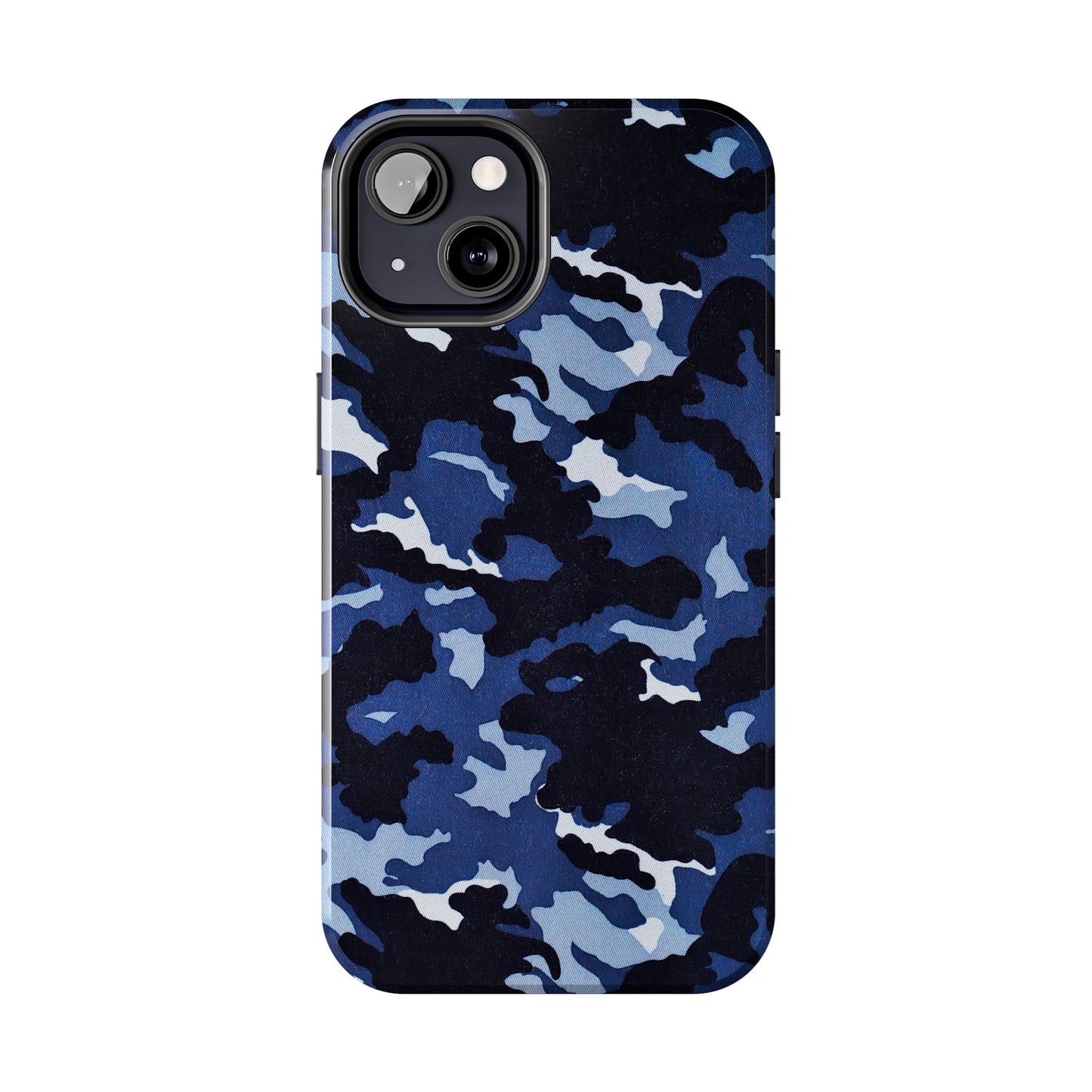 Deep Sea Concealment: Navy Blue Camouflage Iphone Tough Phone Case