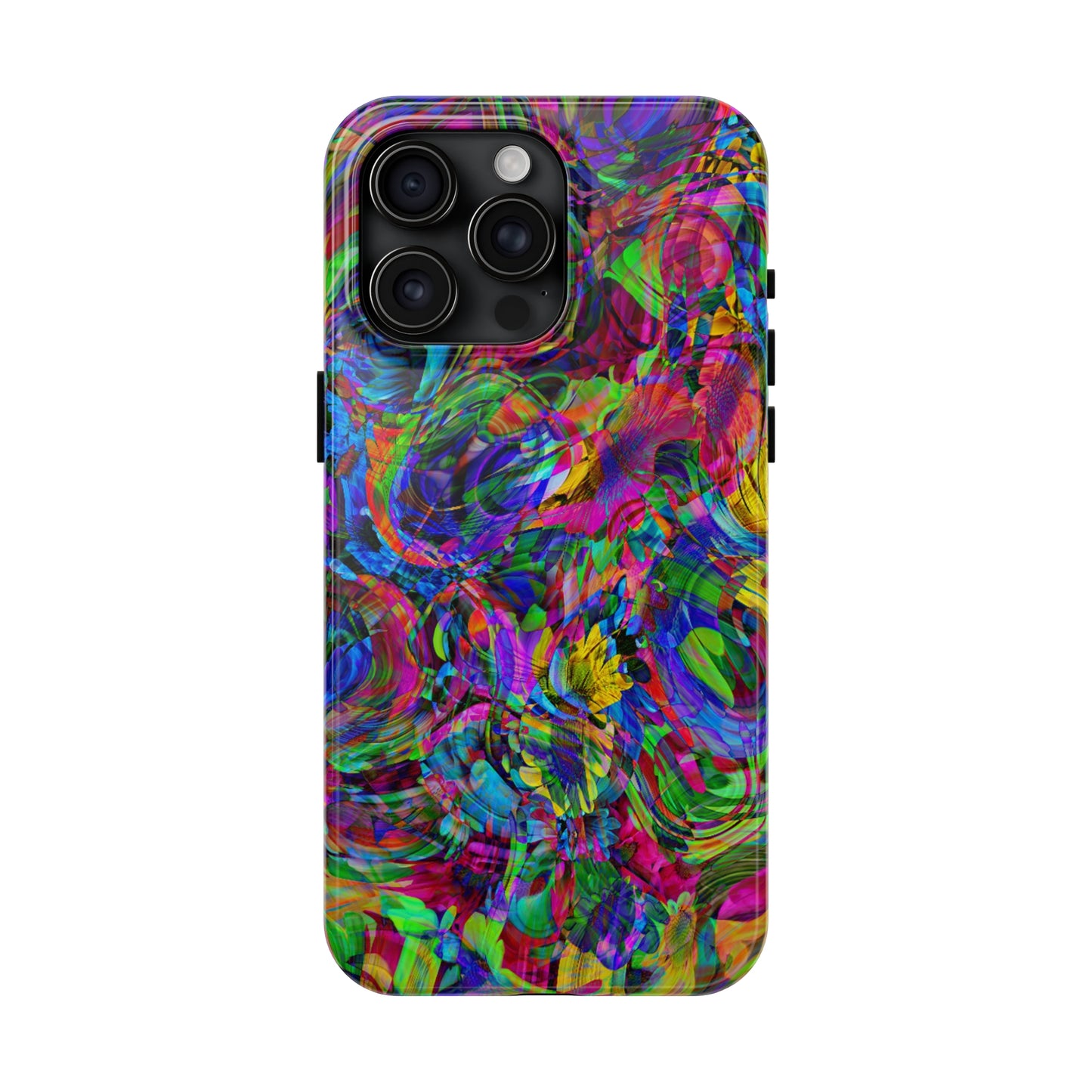 Rainbow Swirls Design Iphone Tough Phone Case