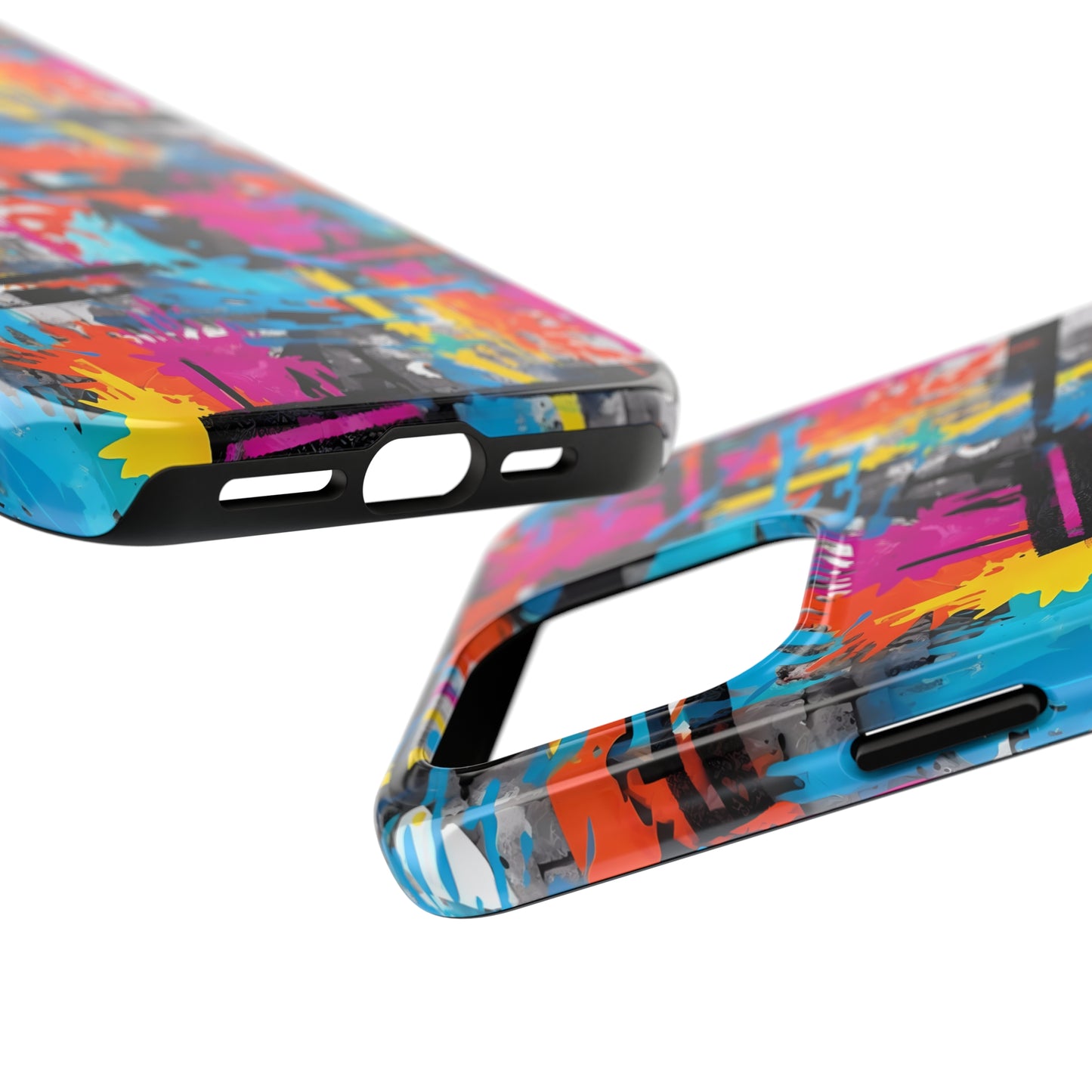 Rainbow Color Abstract Graffiti Design Iphone Tough Phone Case