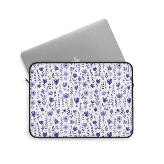 Springtime Splendor of Purple Flowers Laptop or Ipad Protective Sleeve 3 Sizes Available