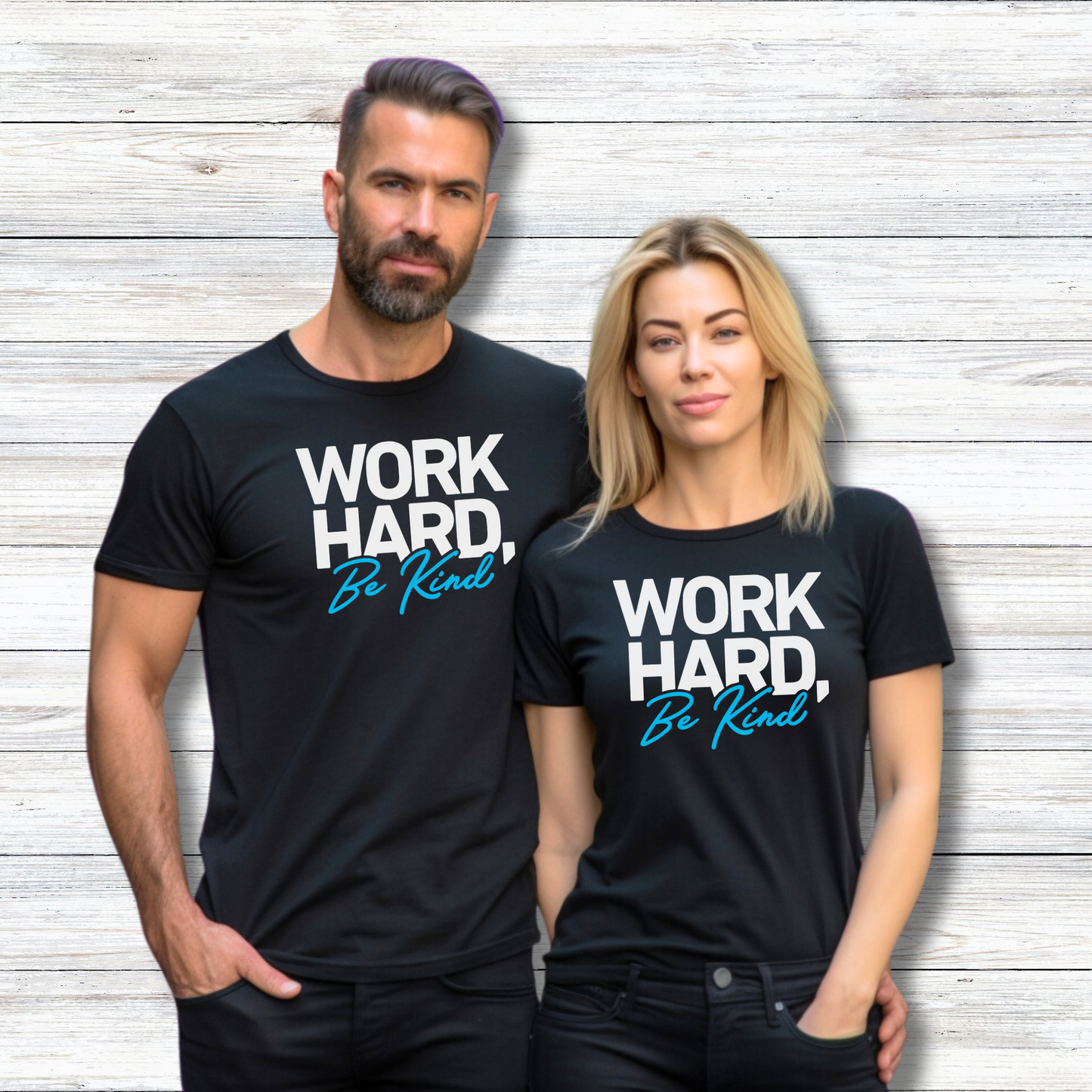 Work Hard Be Kind - Short Sleeve T-Shirt XS-5XL