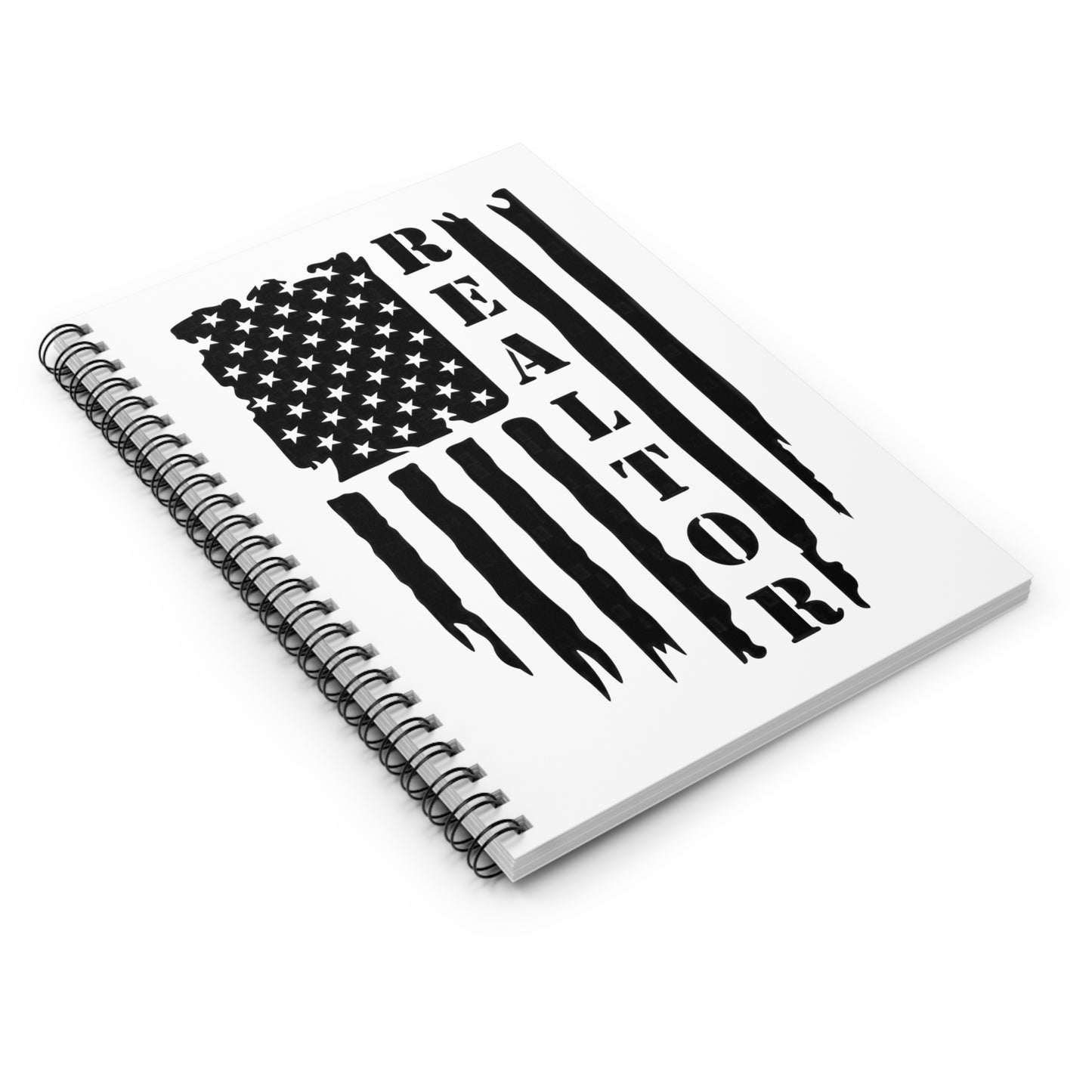 American Flag & Realtor - Spiral Notebook Ruled Line 6"x8"