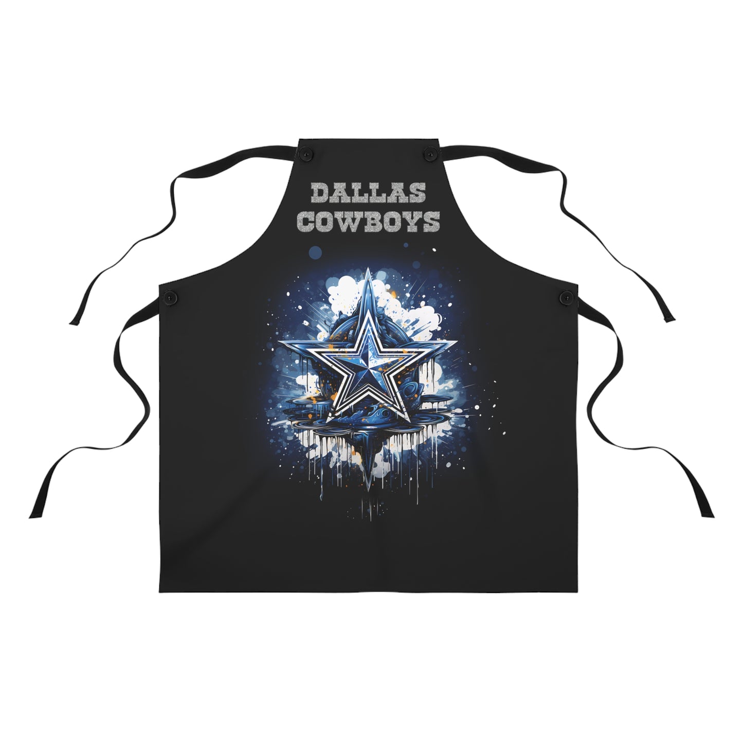 Dallas Cowboys Themed Design with Large Star - Kitchen Chef Apron