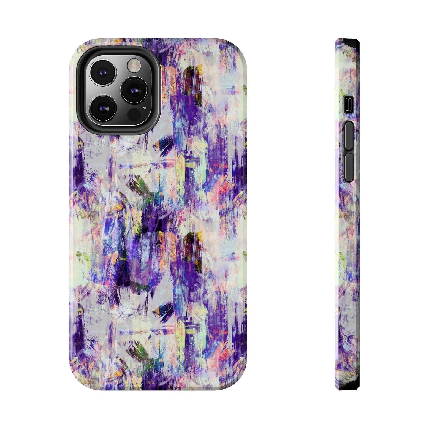 Purple Spring Painted Abstract Iphone Tough Phone Case