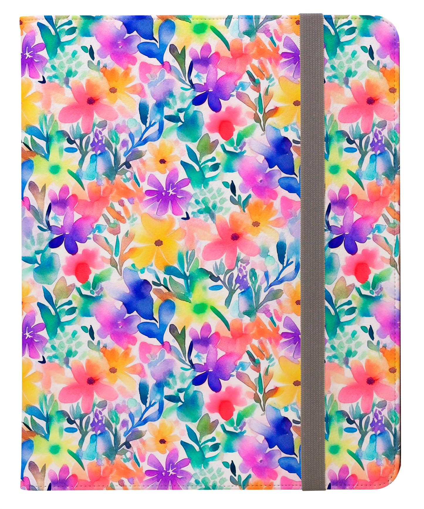 Radiant Watercolor Blooms Bright and Vivid Floral Design Protective iPad Pro 11 & Pro 12.9 Protective Case and Pencil Holder