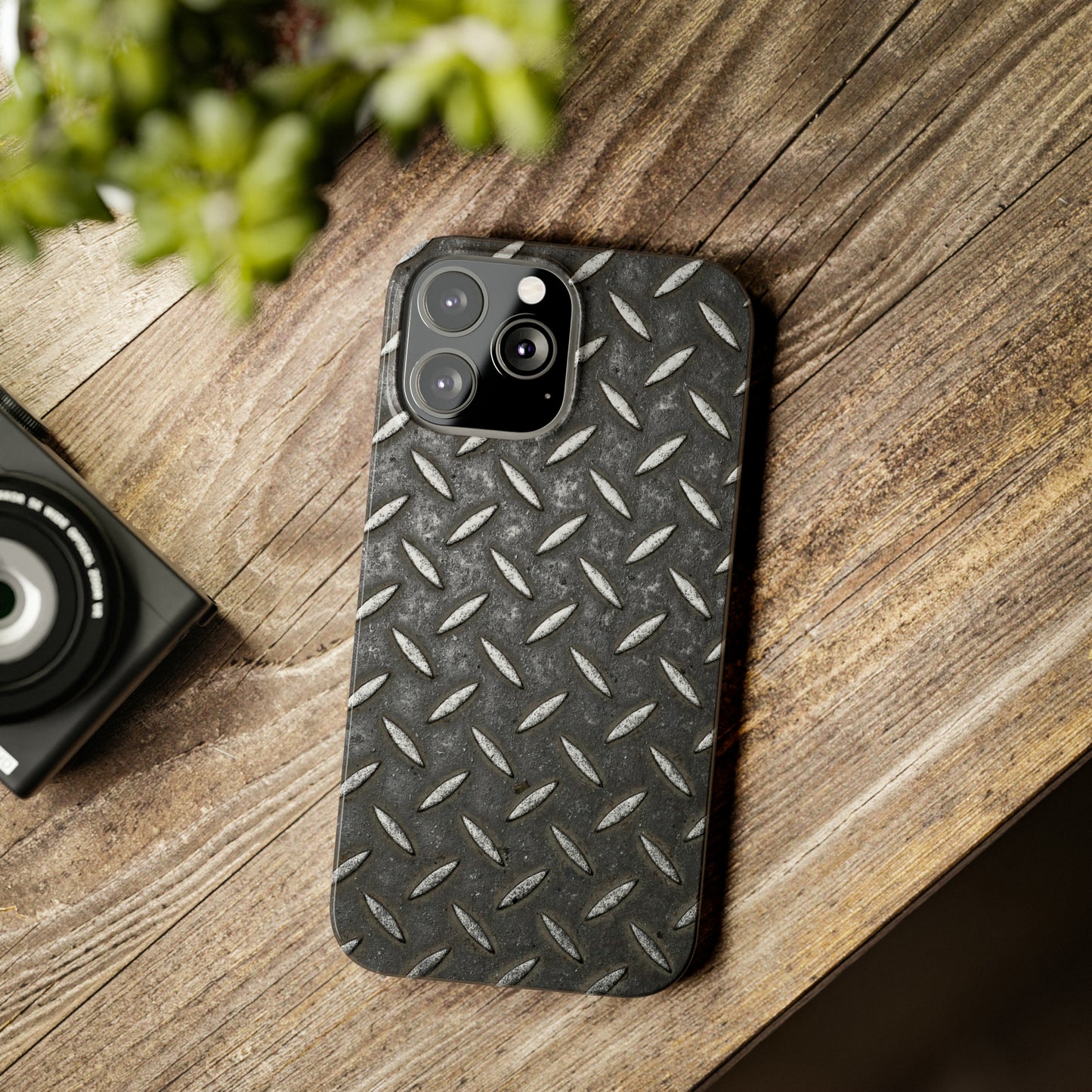 Steel Diamond Plate Design Iphone 15-12 Slim Phone Case