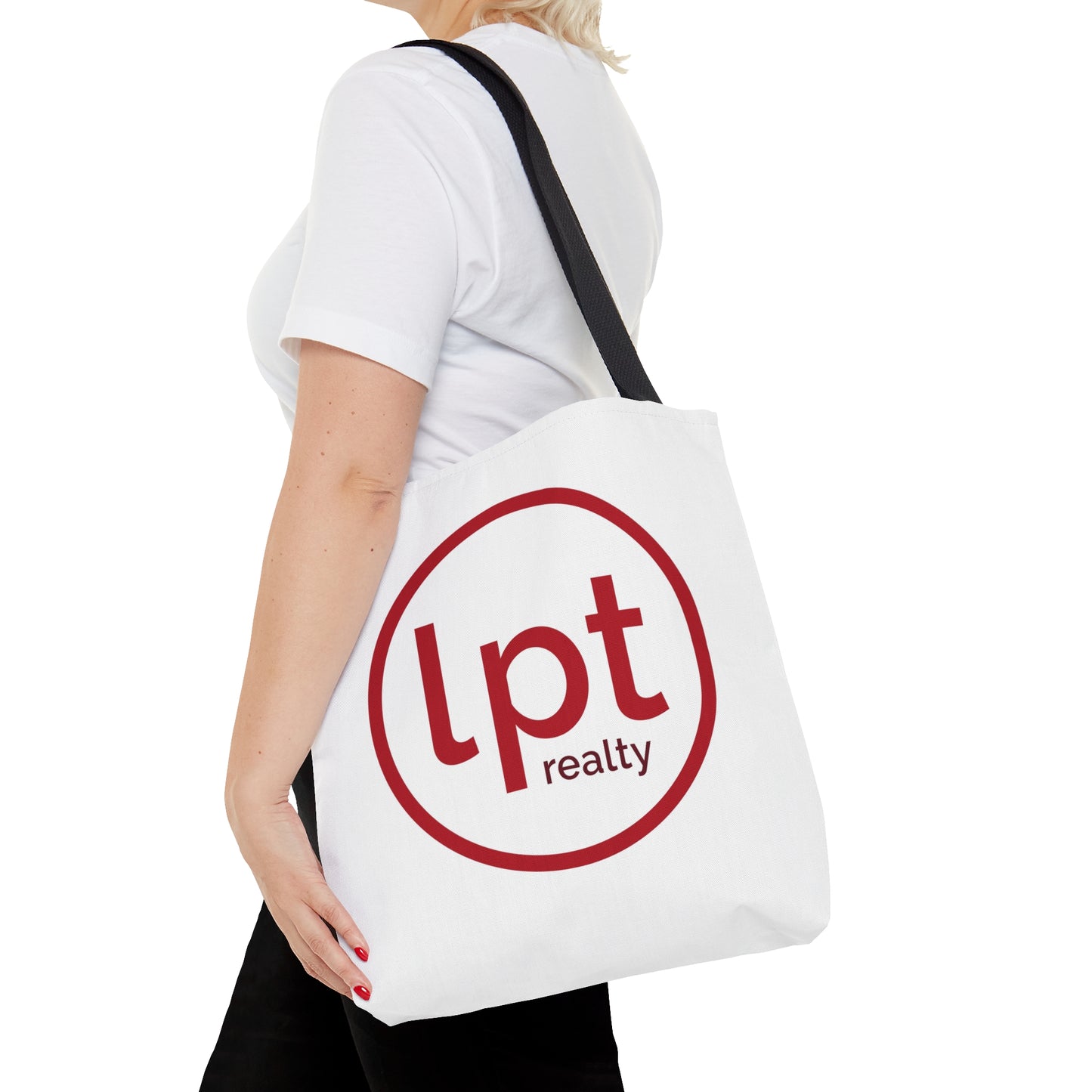 LPT Realty Logo's on Both Sides in Red - Canvas Tote 3 Sizes