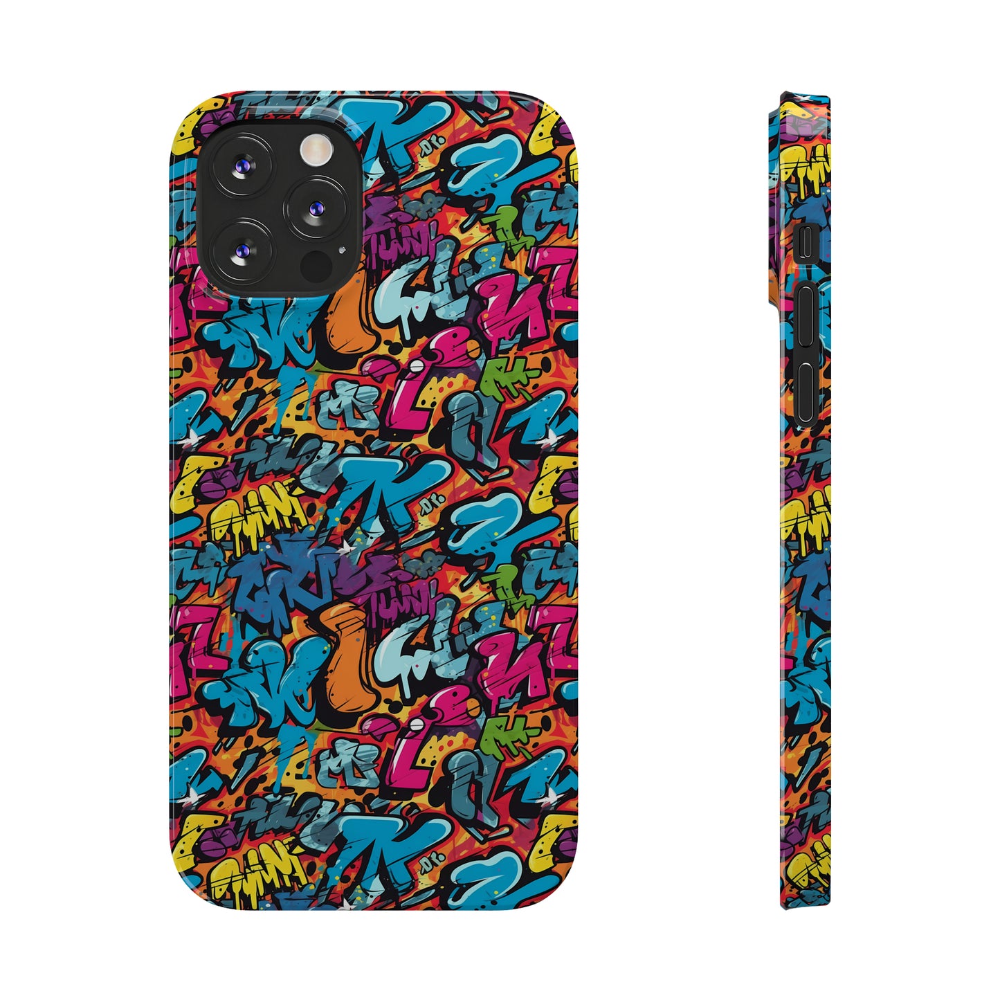 3D Street Art Graffiti Design Iphone 15-12 Slim Phone Case