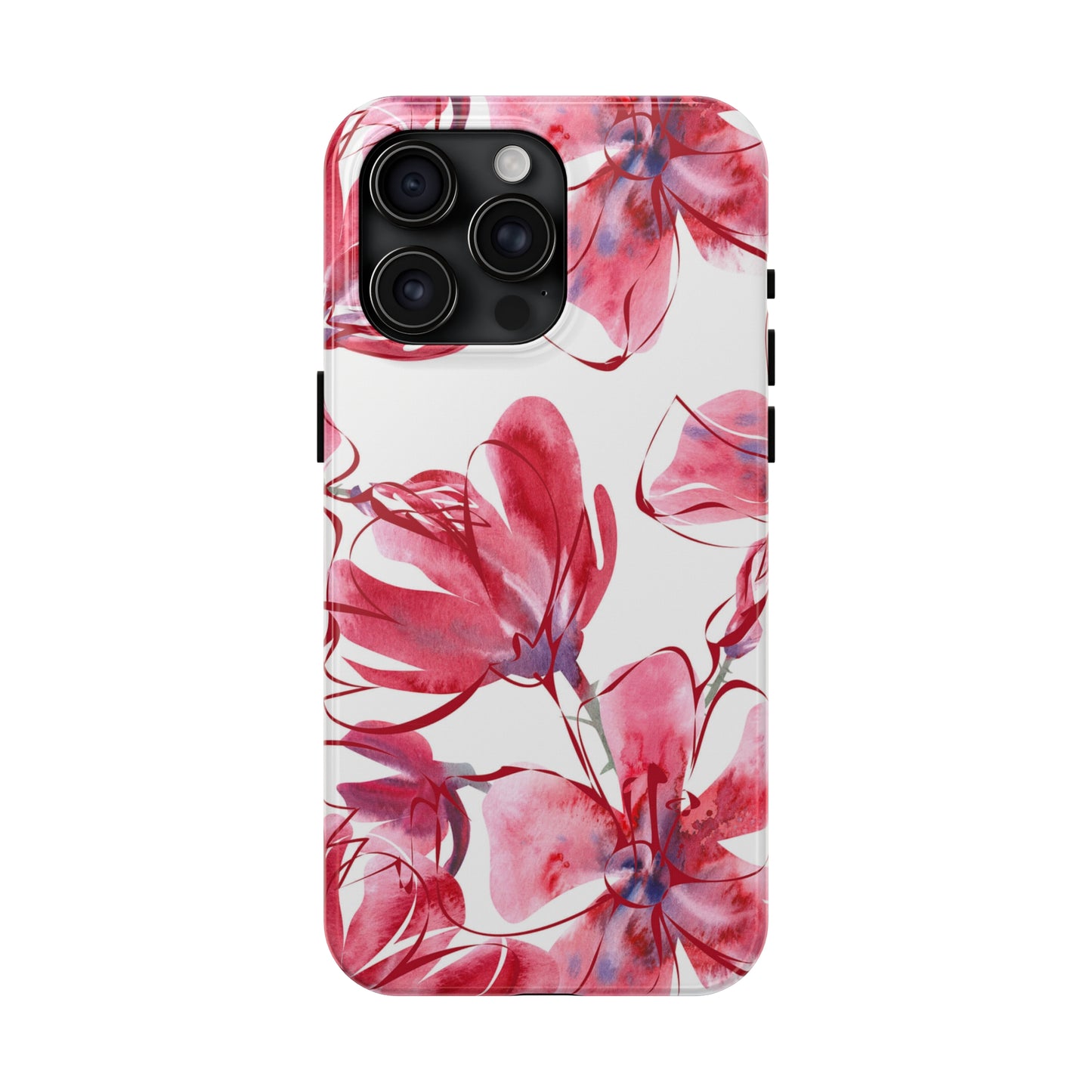 Large Pink Flower Iphone Tough Phone Case