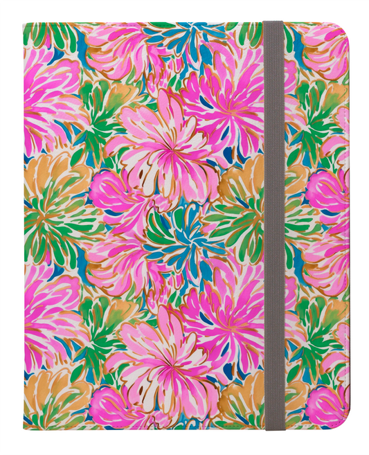 Pastel Bouquet: Large Blooms of Pink, Gold, and Blue in Watercolor Protective iPad Pro 11 & Pro 12.9 Protective Case and Pencil Holder