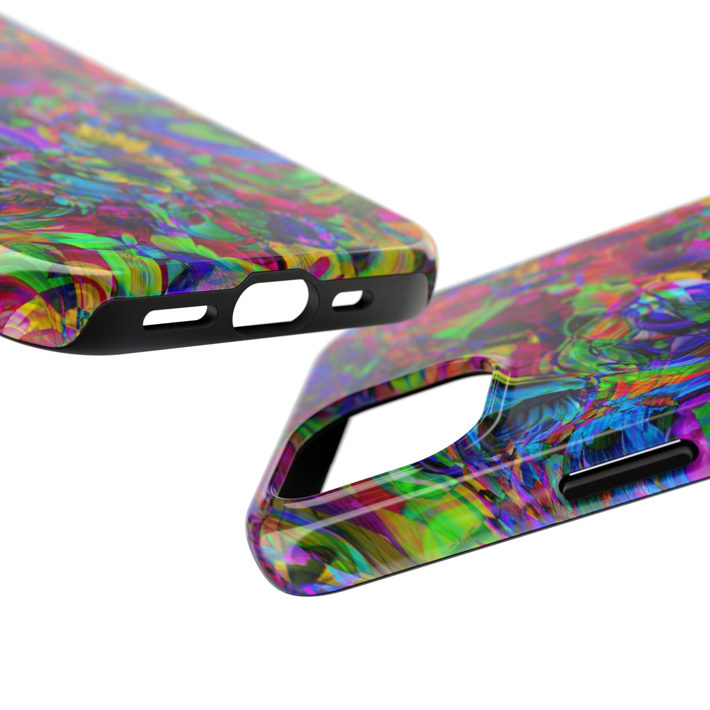 Rainbow Swirls Design Iphone Tough Phone Case