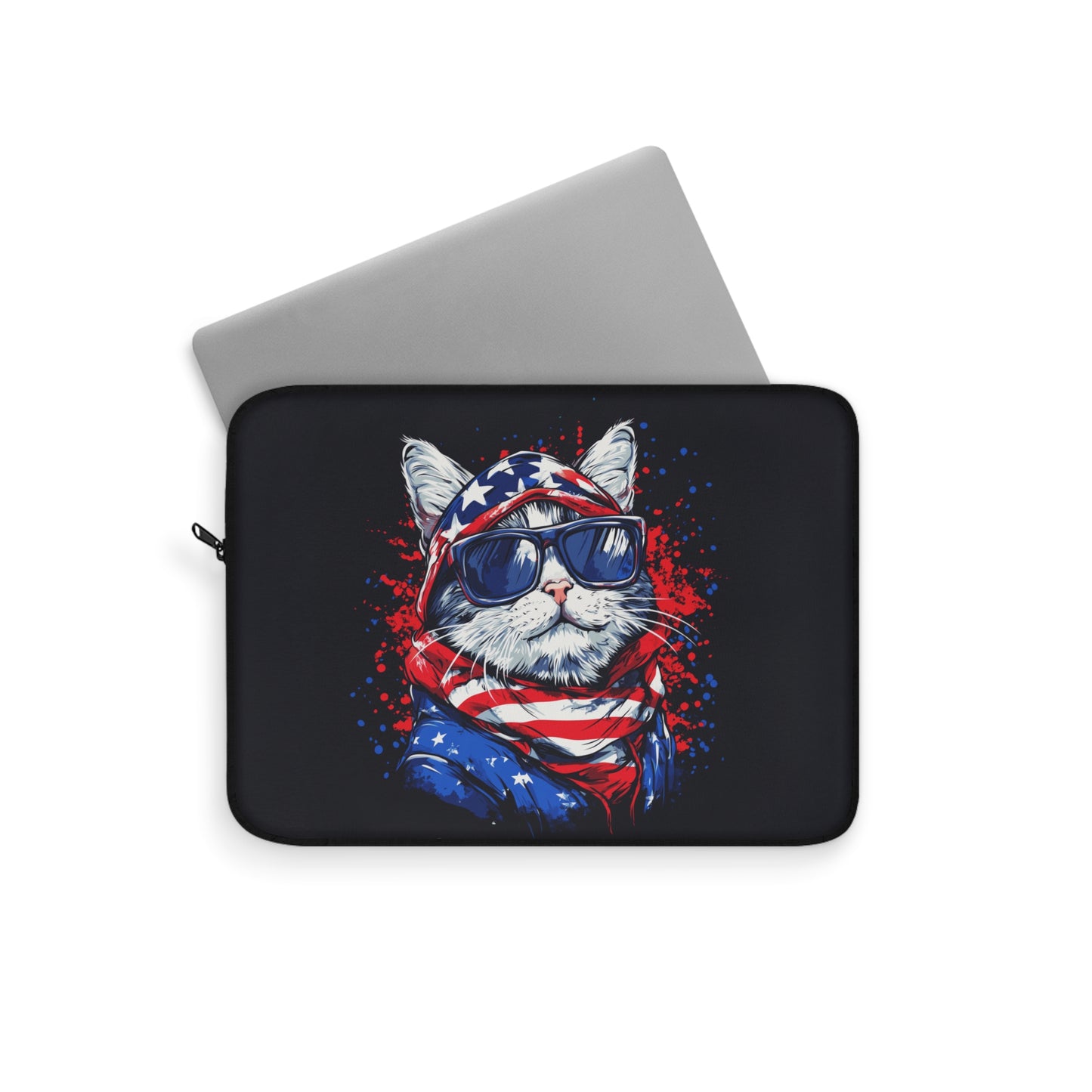 Patriotic Purr American Dream Cat Laptop or Ipad Protective Sleeve 3 Sizes Available