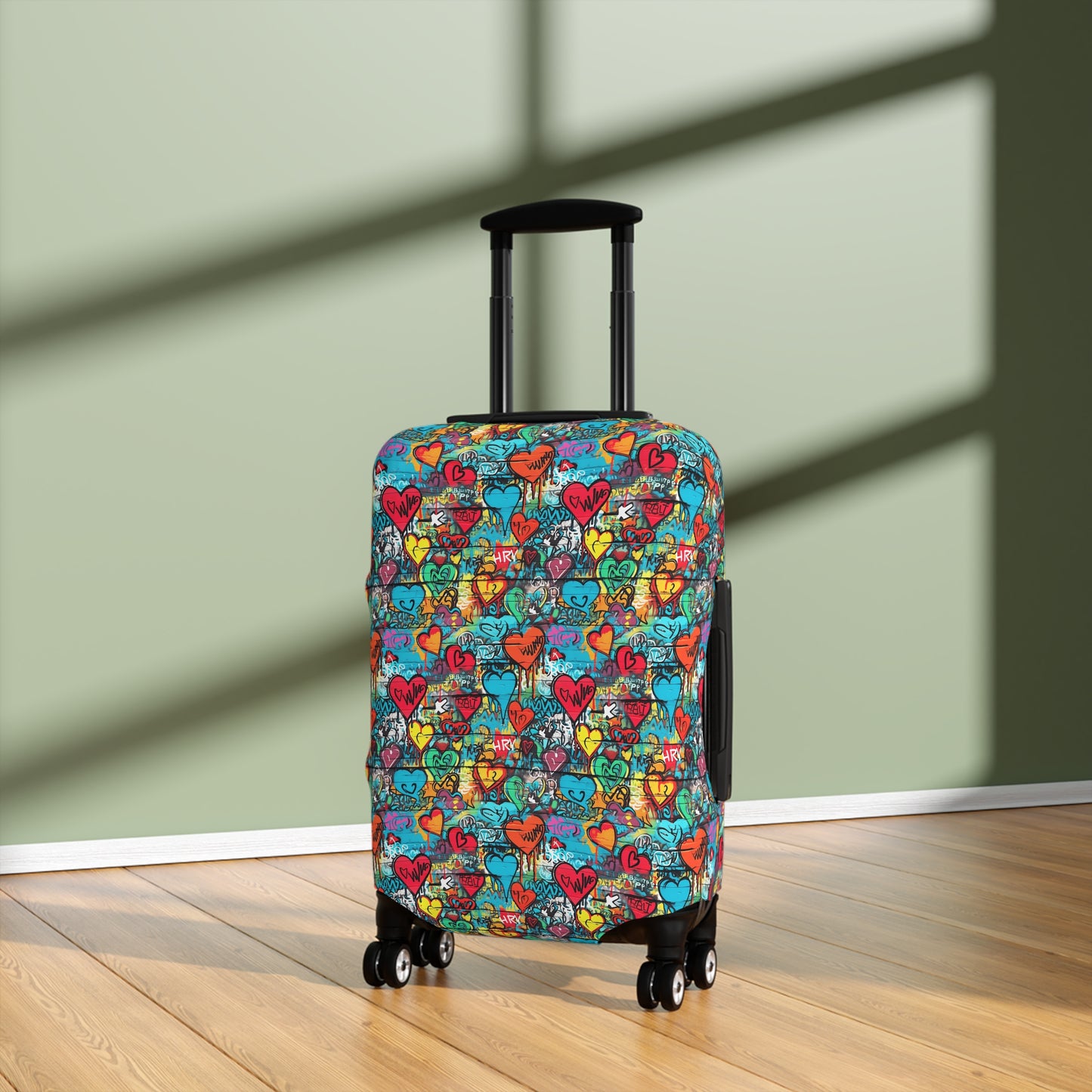 Street Art Graffiti Hearts Design  - Luggage Protector and Cover 3 Sizes
