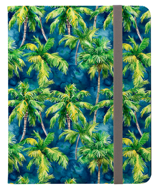 Midnight Palms: Silhouetted Palm Trees Against a Nighttime Sky Protective iPad Pro 11 & Pro 12.9 Protective Case and Pencil Holder