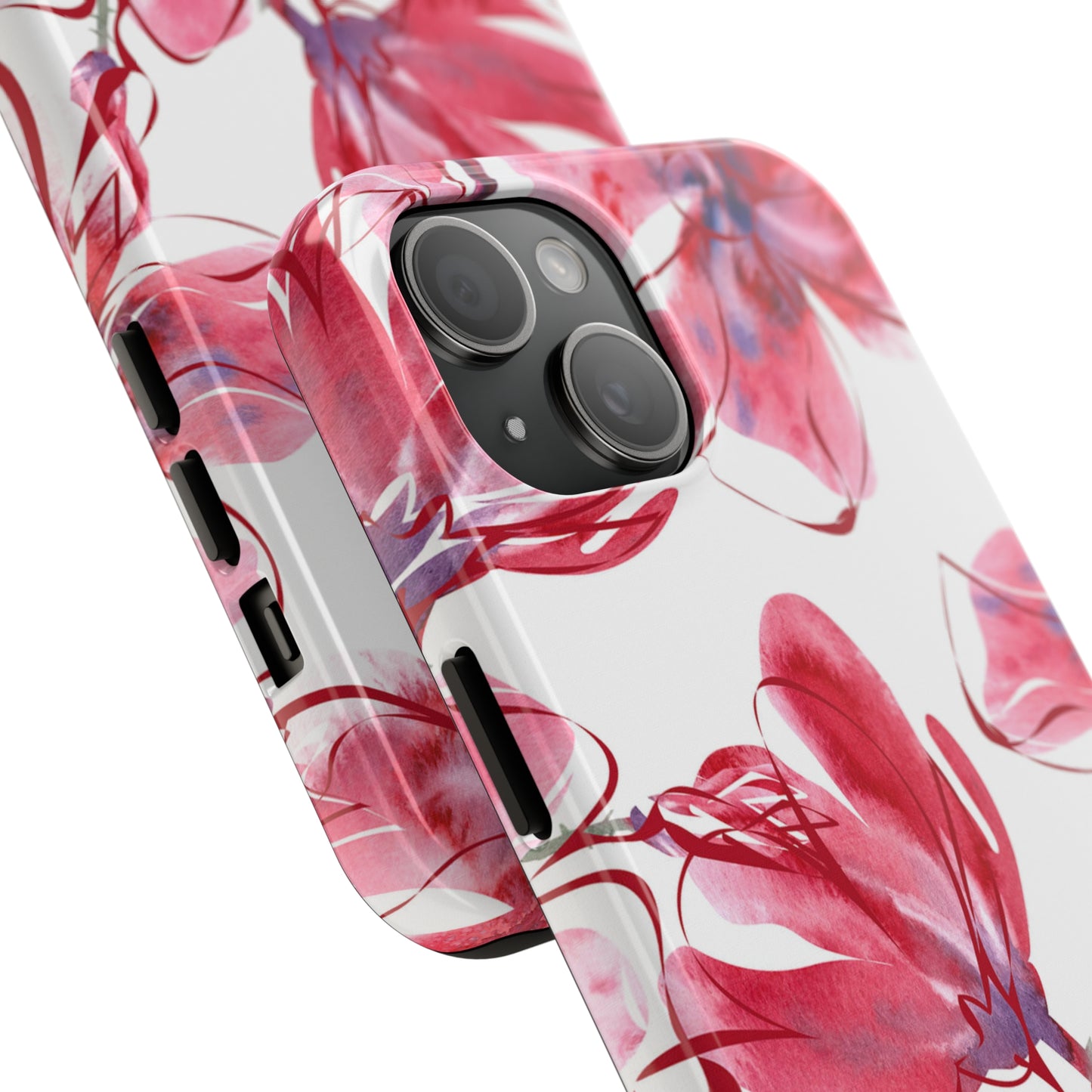 Large Pink Flower Iphone Tough Phone Case