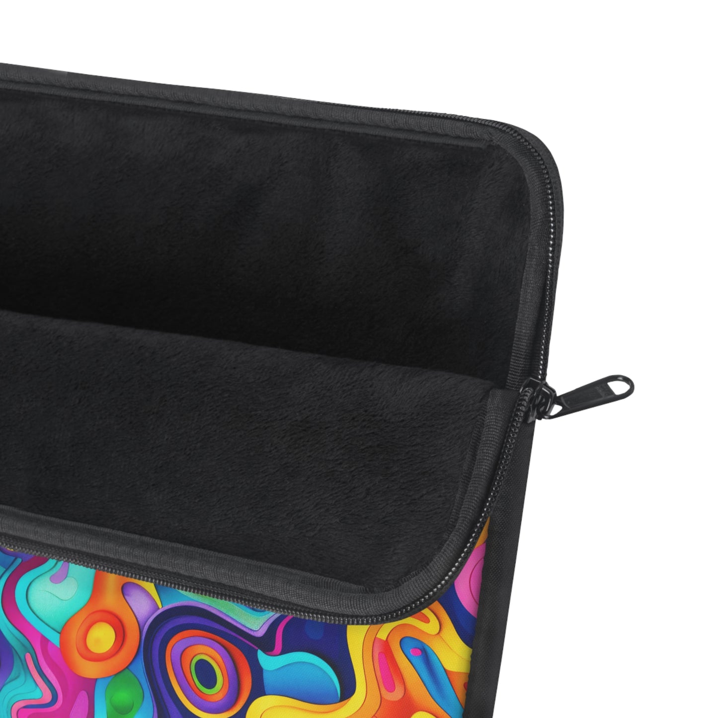 Vibrant Dreamscape of Psychedelic Paper Cut-Out Waves in Vivid Colors Laptop or Ipad Protective Sleeve 3 Sizes Available