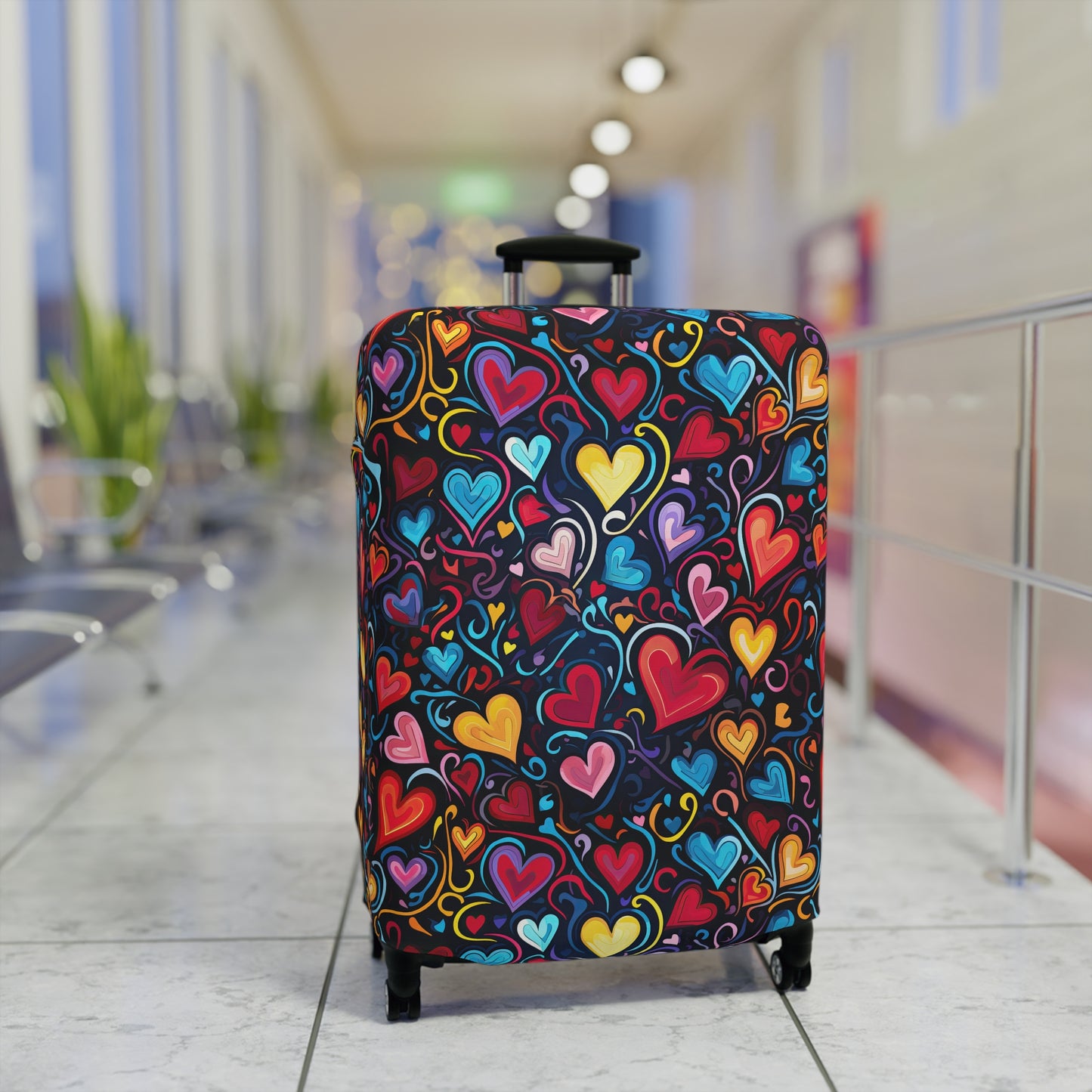 Whimsical Colorful Heart Design  - Luggage Protector and Cover 3 Sizes