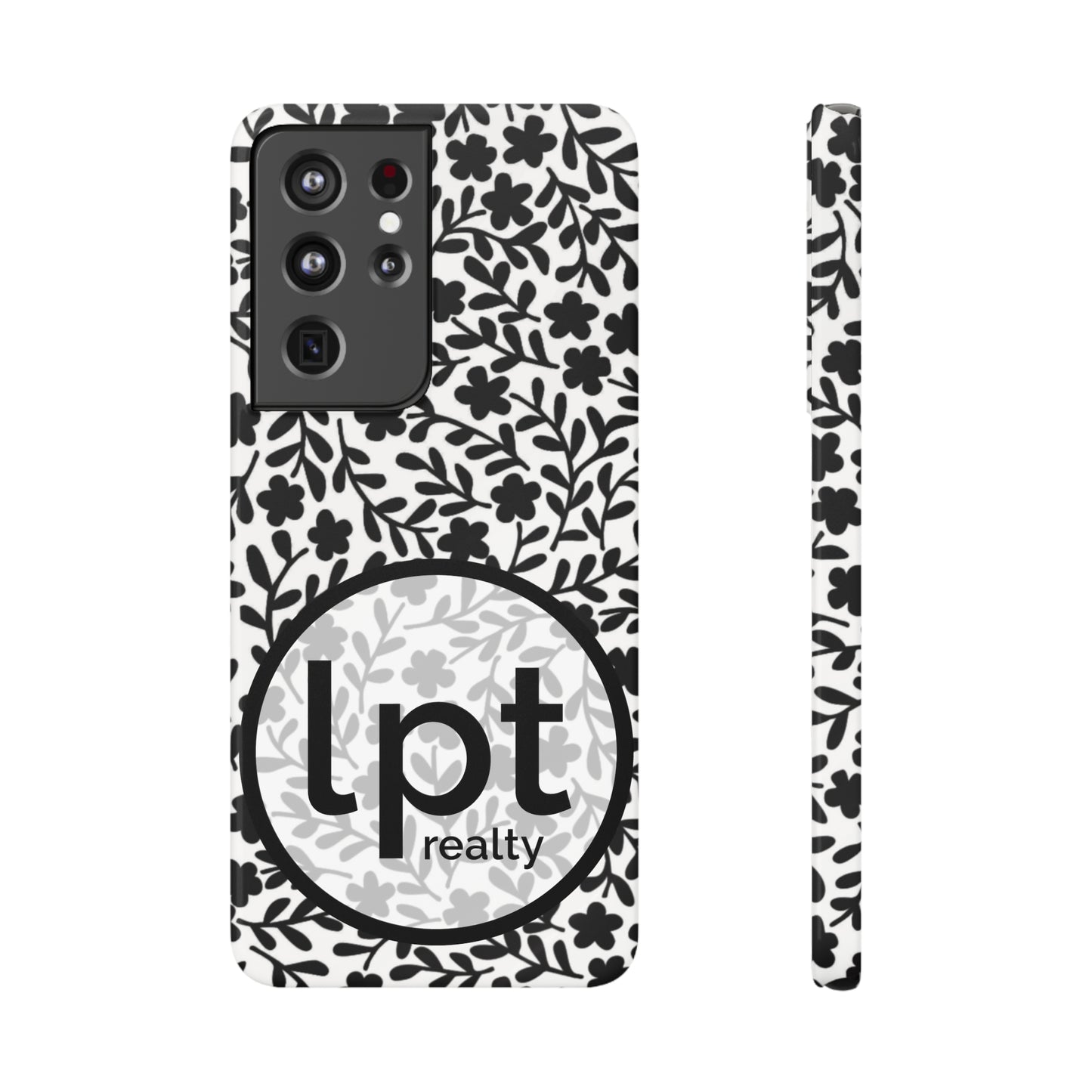 LPT Realty Logo -  Black & White Floral Design Samsung Slim Cases