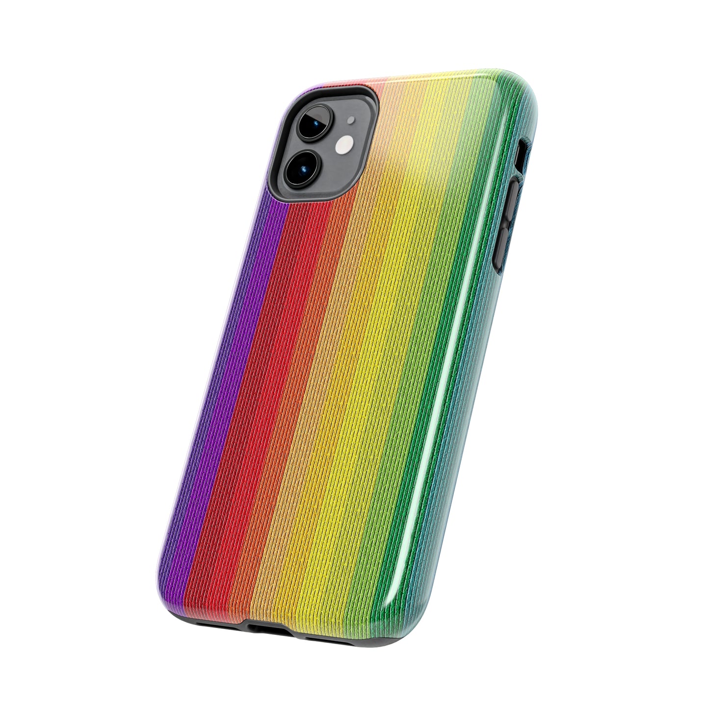 Rainbow Stripe Design Iphone Tough Phone Case