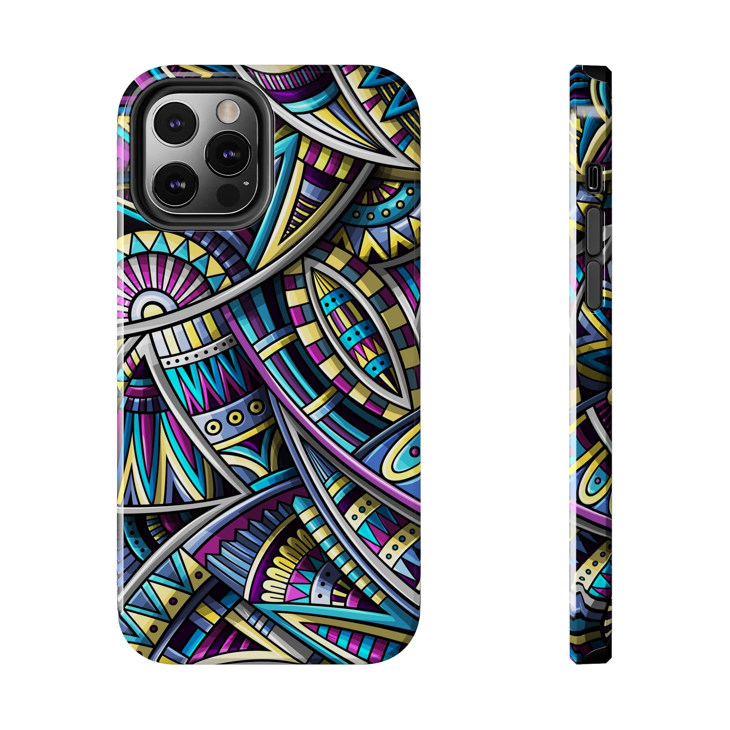 Tribal Colorful Abstract Design Iphone Tough Phone Case