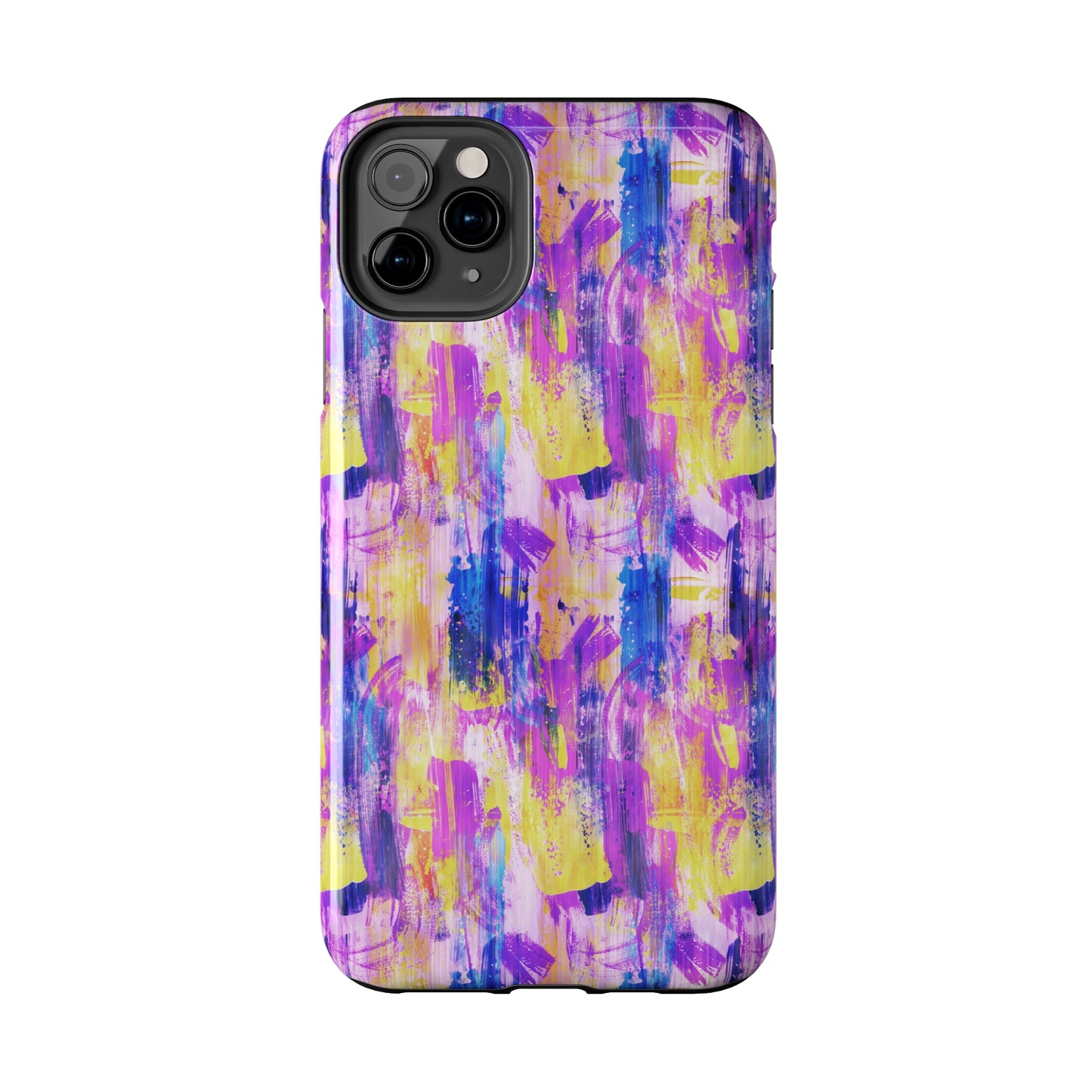 Pink & Yellow Spring Painted Abstract Iphone Tough Phone Case