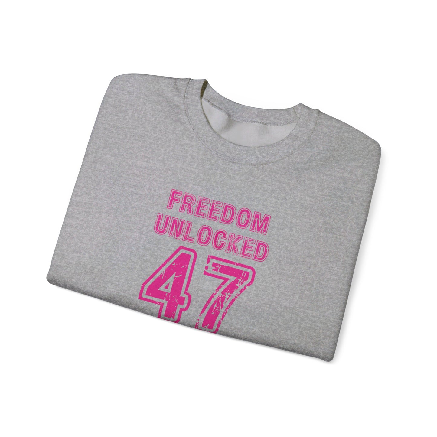 Freedom Unlock 47 in Pink Crewneck Sweatshirt Unisex S-3XL