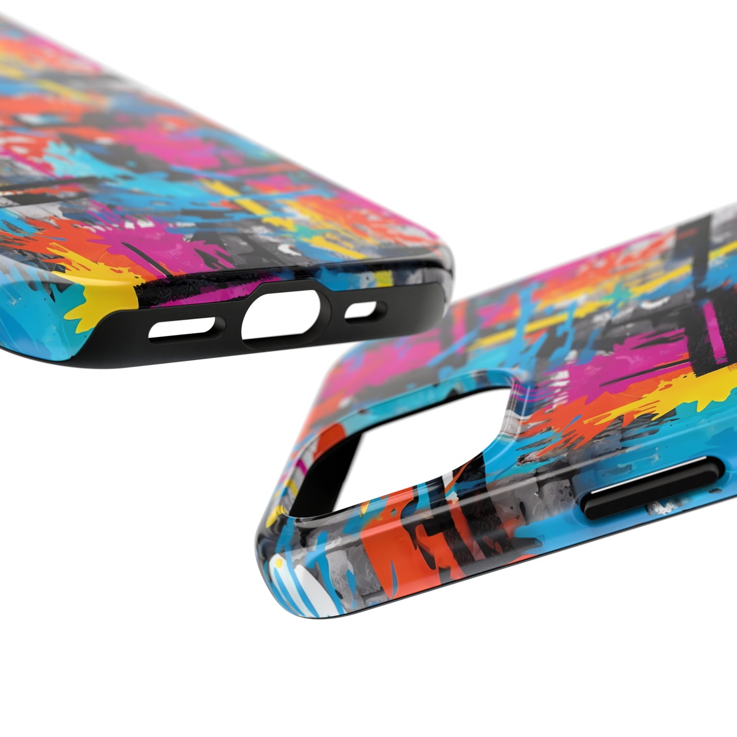 Rainbow Color Abstract Graffiti Design Iphone Tough Phone Case