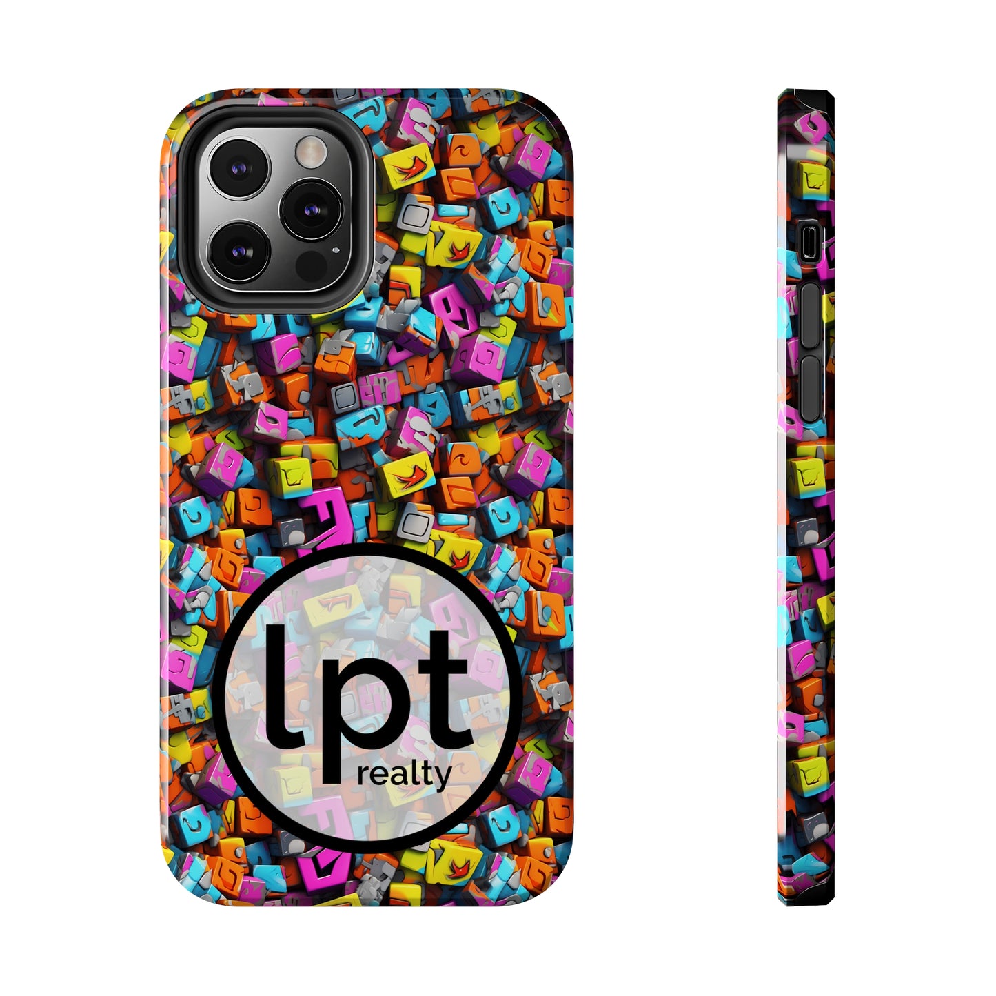 LPT Realty Logo -  3D Abstract Colorful Block Design Iphone Tough Phone Case