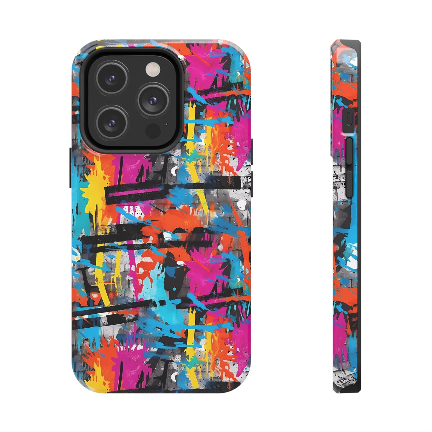 Rainbow Color Abstract Graffiti Design Iphone Tough Phone Case