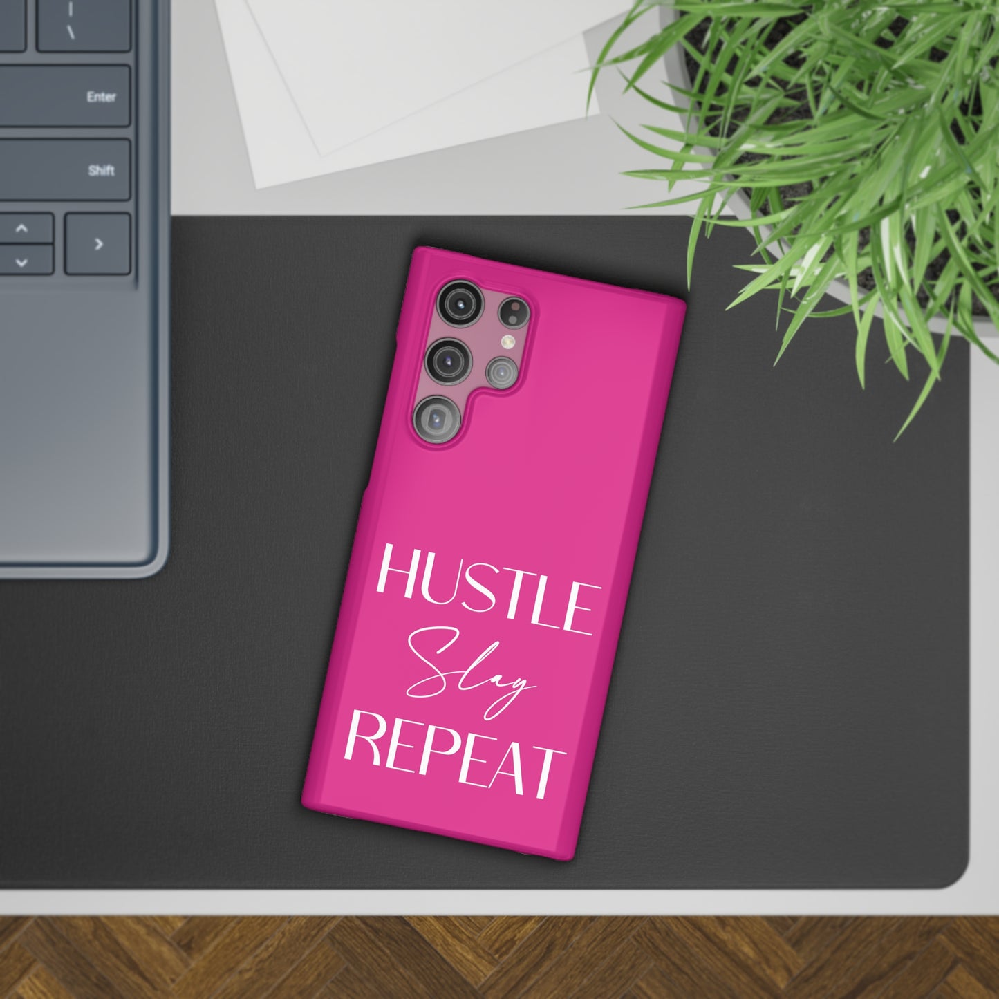 Hustle Slay Repeat - Hot Pink Samsung Slim Cases