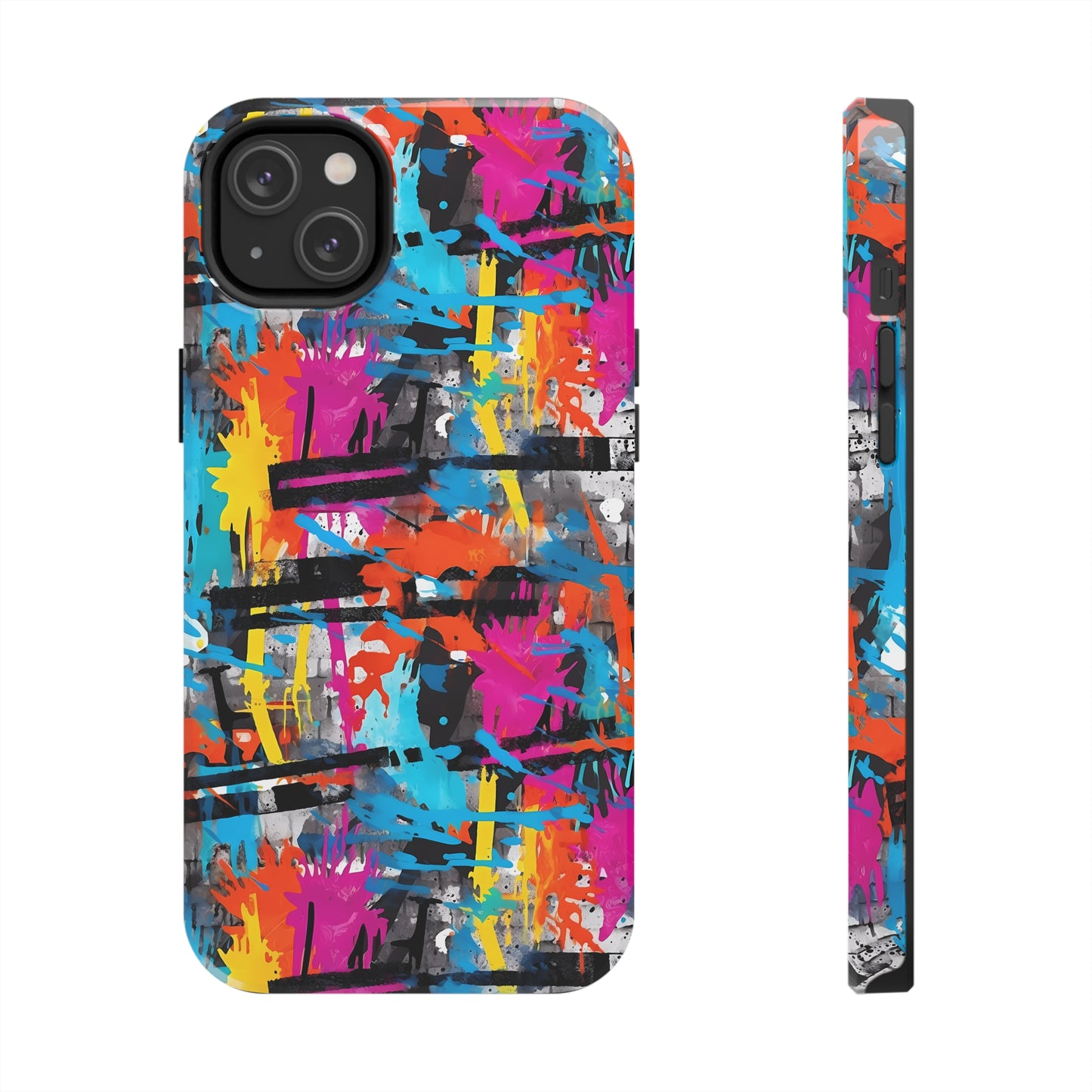 Rainbow Color Abstract Graffiti Design Iphone Tough Phone Case