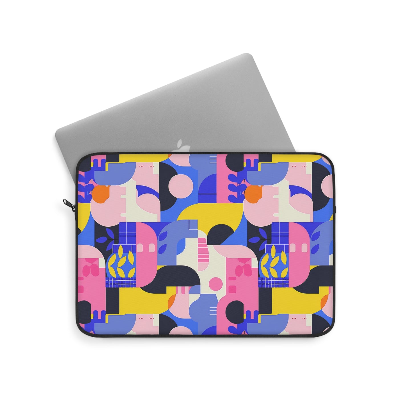 Pop Art in Vibrant Bold Geometric Colors Laptop or Ipad Protective Sleeve 3 Sizes Available