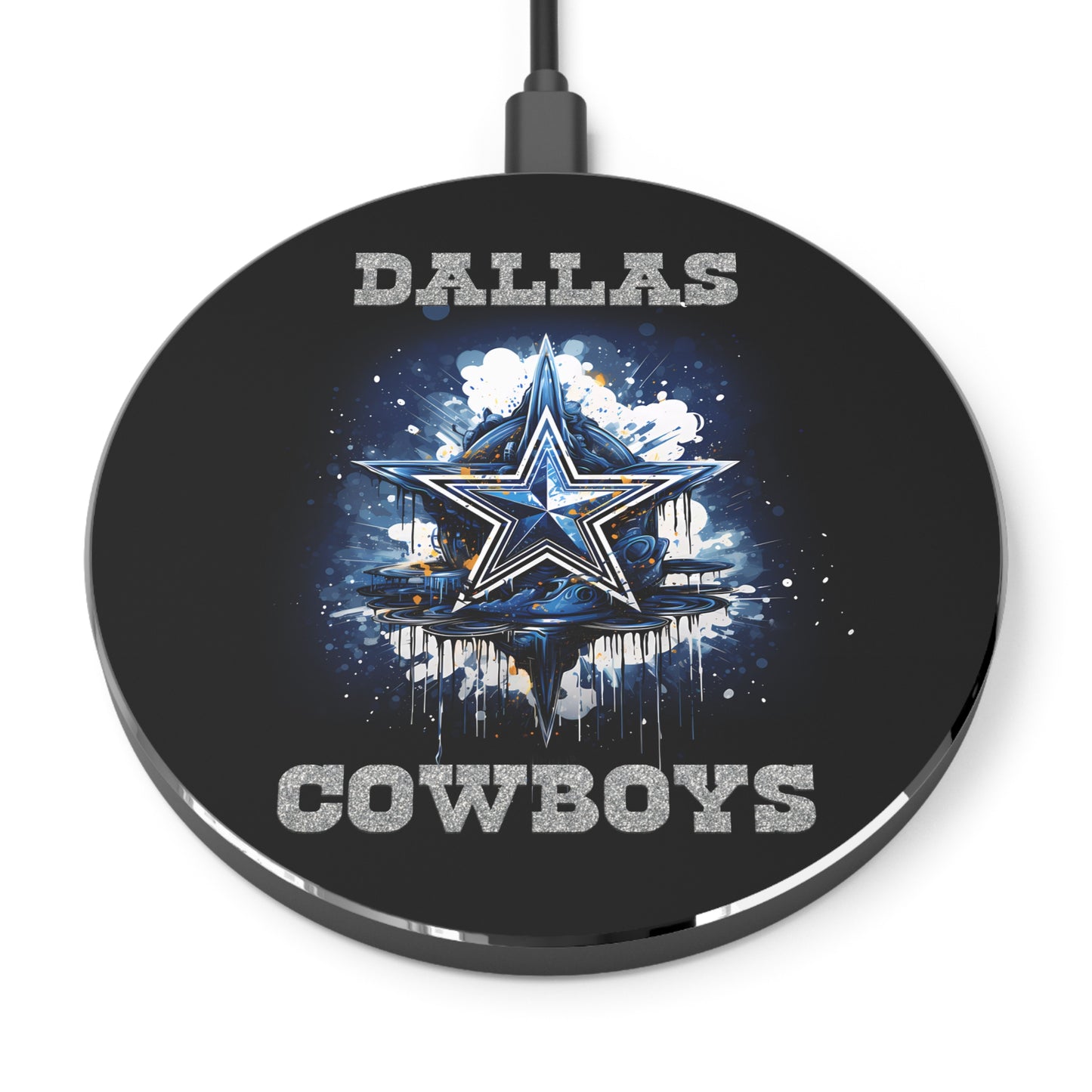 Dallas Cowboys Football Star Design Wireless Cell Phone 10W Charger