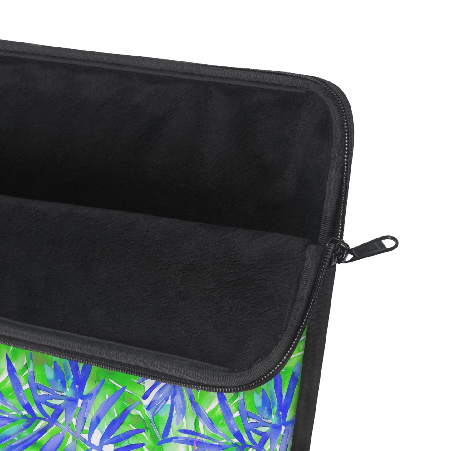 Tropical Harmony Blue and Green Palm Tree Leaves Laptop or Ipad Protective Sleeve Three Sizes Available