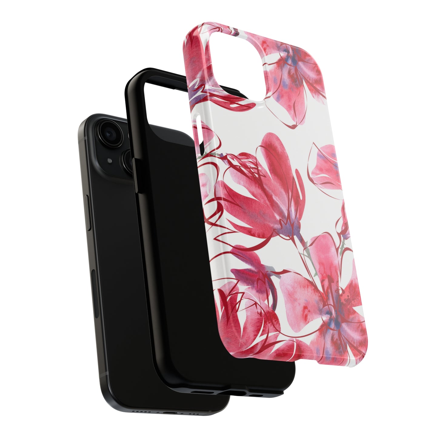 Large Pink Flower Iphone Tough Phone Case