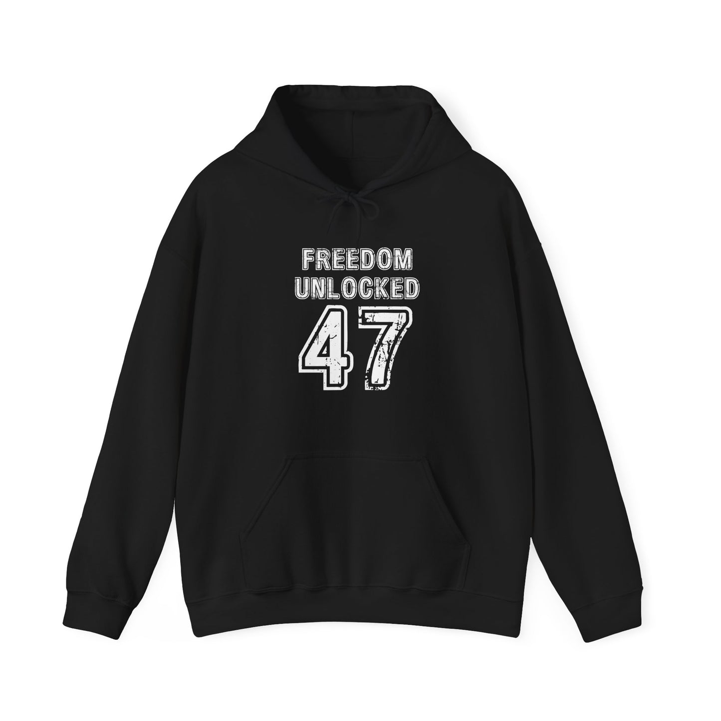 Freedom Unlocked 47 in White - Hooded Sweatshirt S-5XL